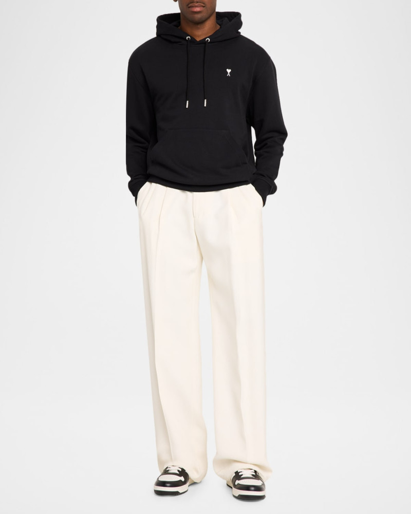 AMI Paris Men's Quota Contrast-Embroidered Cotton Hoodie outlook