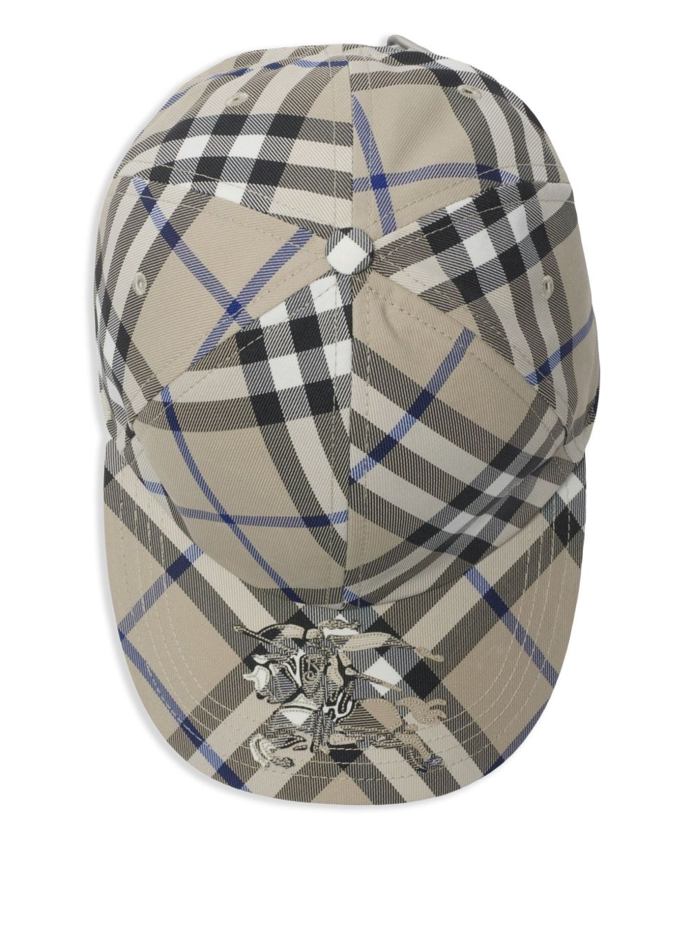 check pattern twill baseball cap - 4