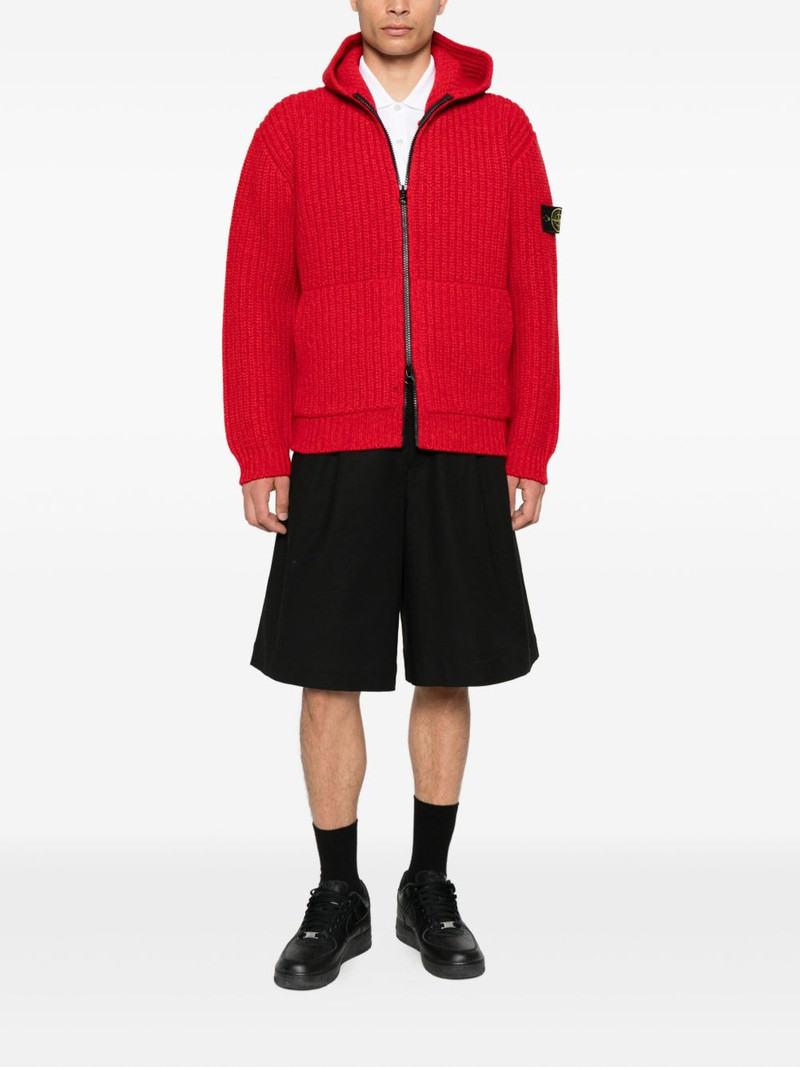 Stone Island 5100069 Fisherman's hooded wool jacket outlook