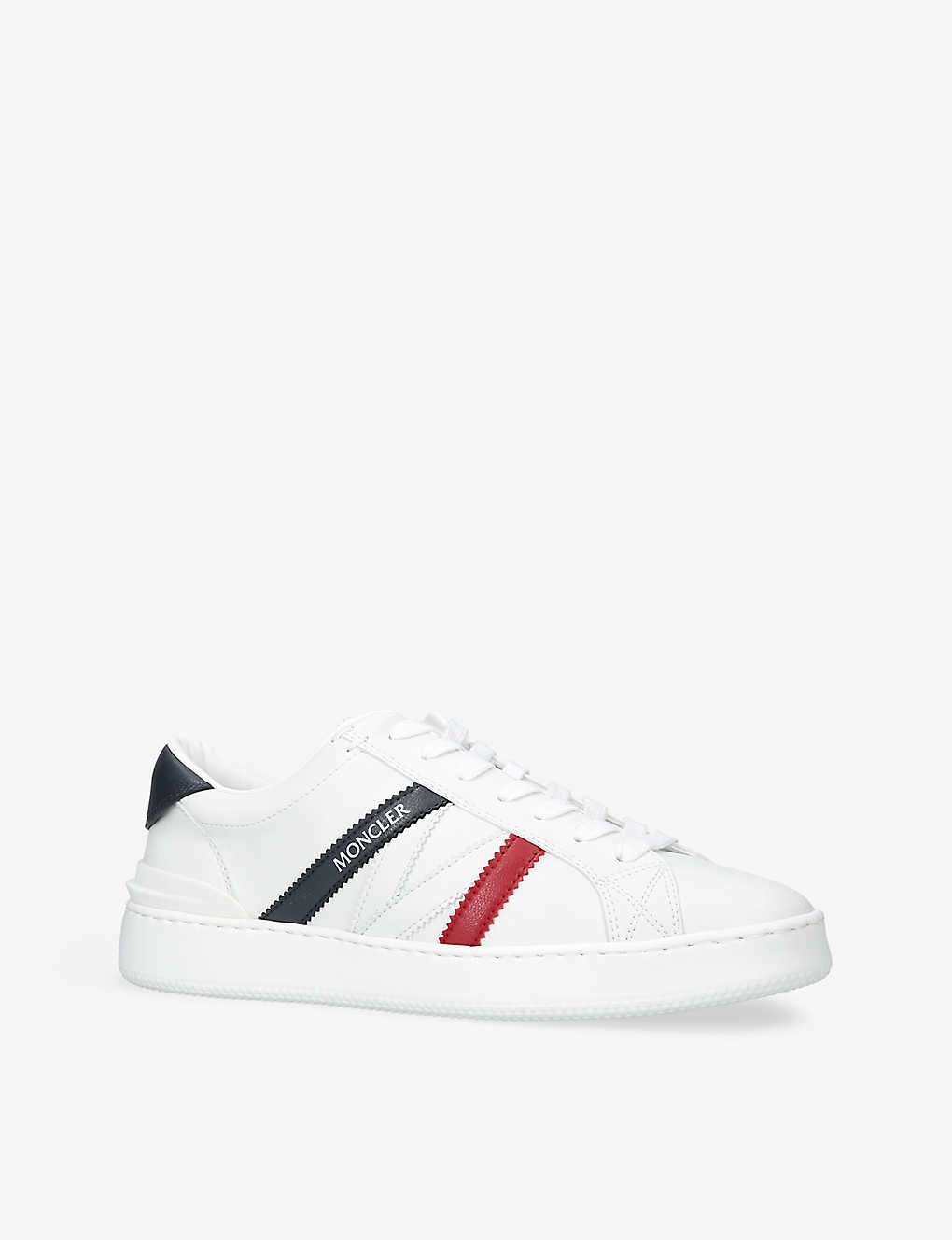 Monaco panelled leather low-top trainers - 3