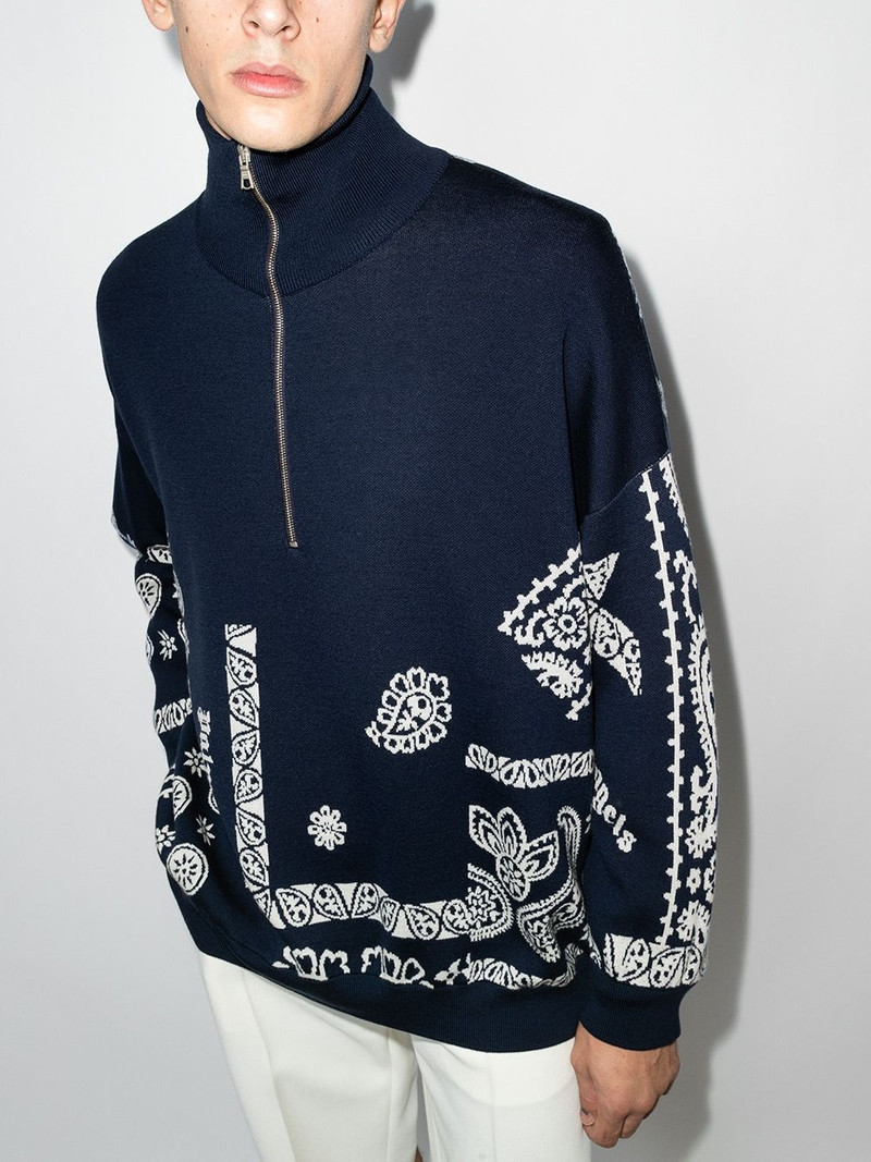 Palm Angels paisley-intarsia jumper outlook