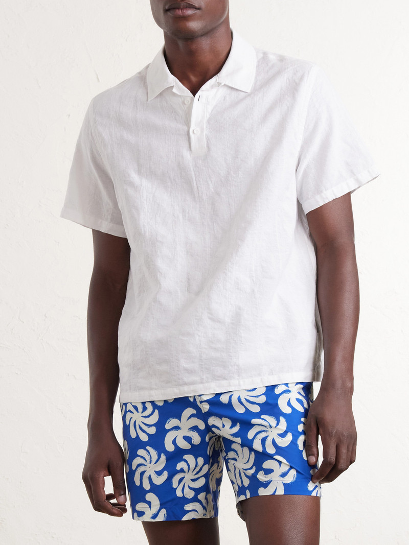 Cotton and Linen-Blend Polo Shirt 3