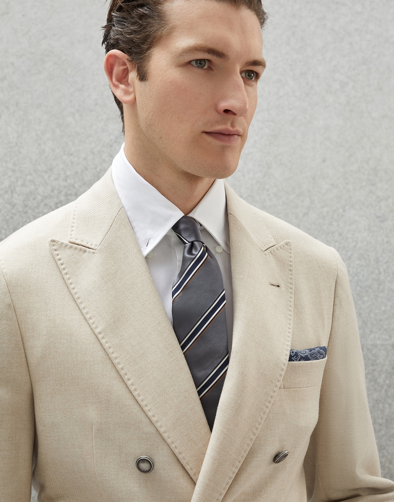 Silk textured stripe tie - 3