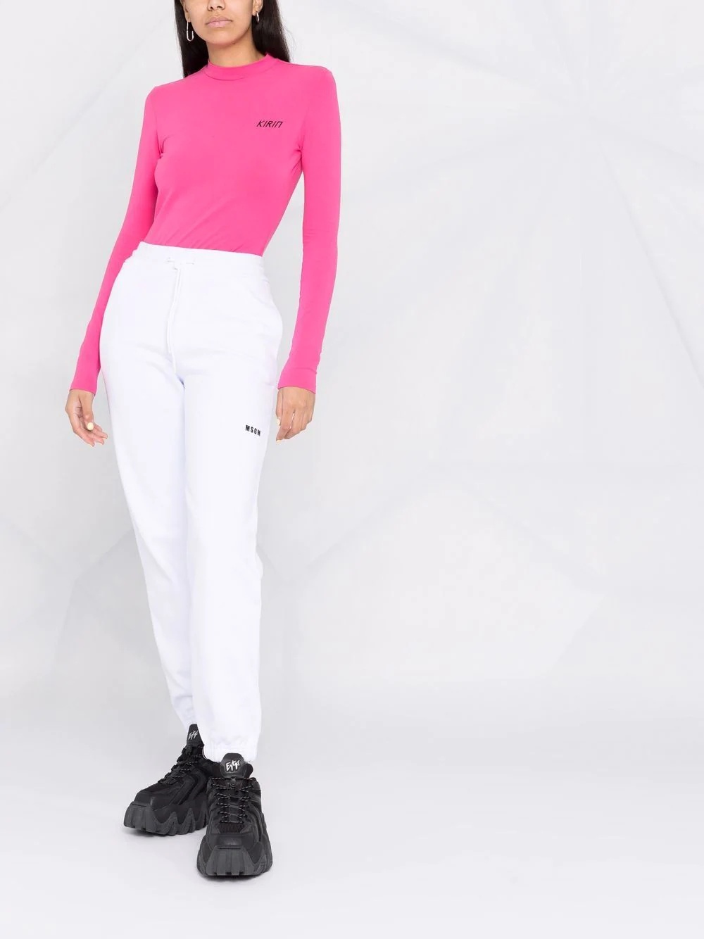 logo-print cotton joggers - 2