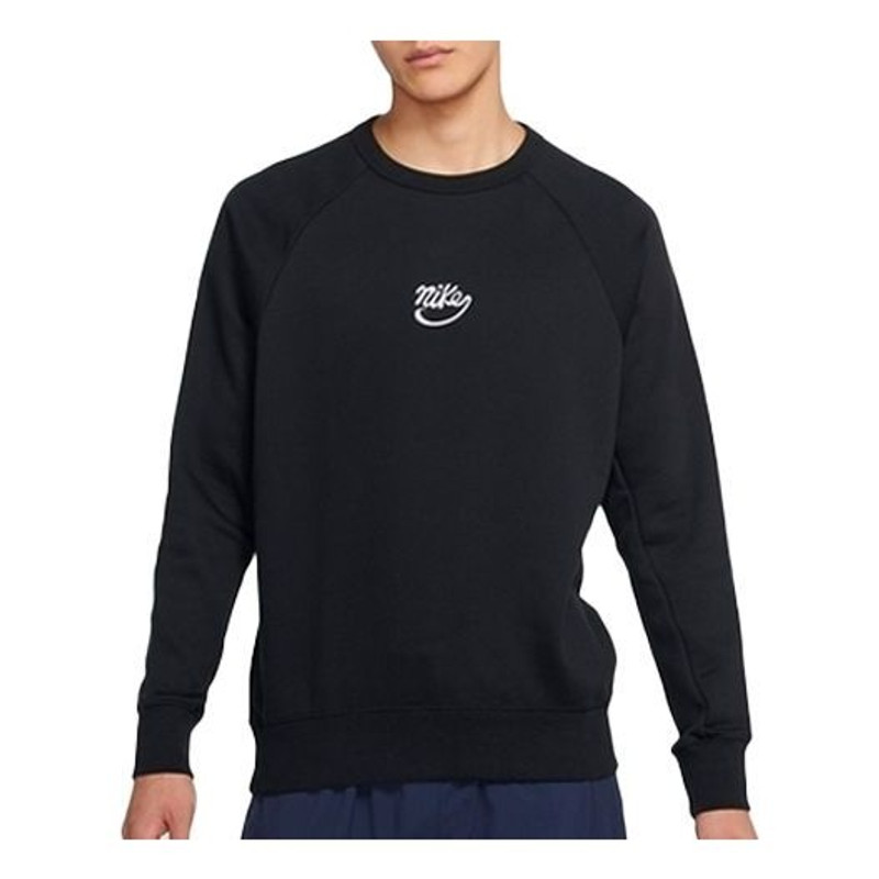 Nike SB ICON Fleece Lined Skateboard Casual Sports Round Neck Pullover Black 885846-010 - 1