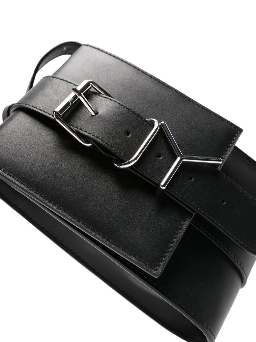 Y Belt leather pochette bag - 4