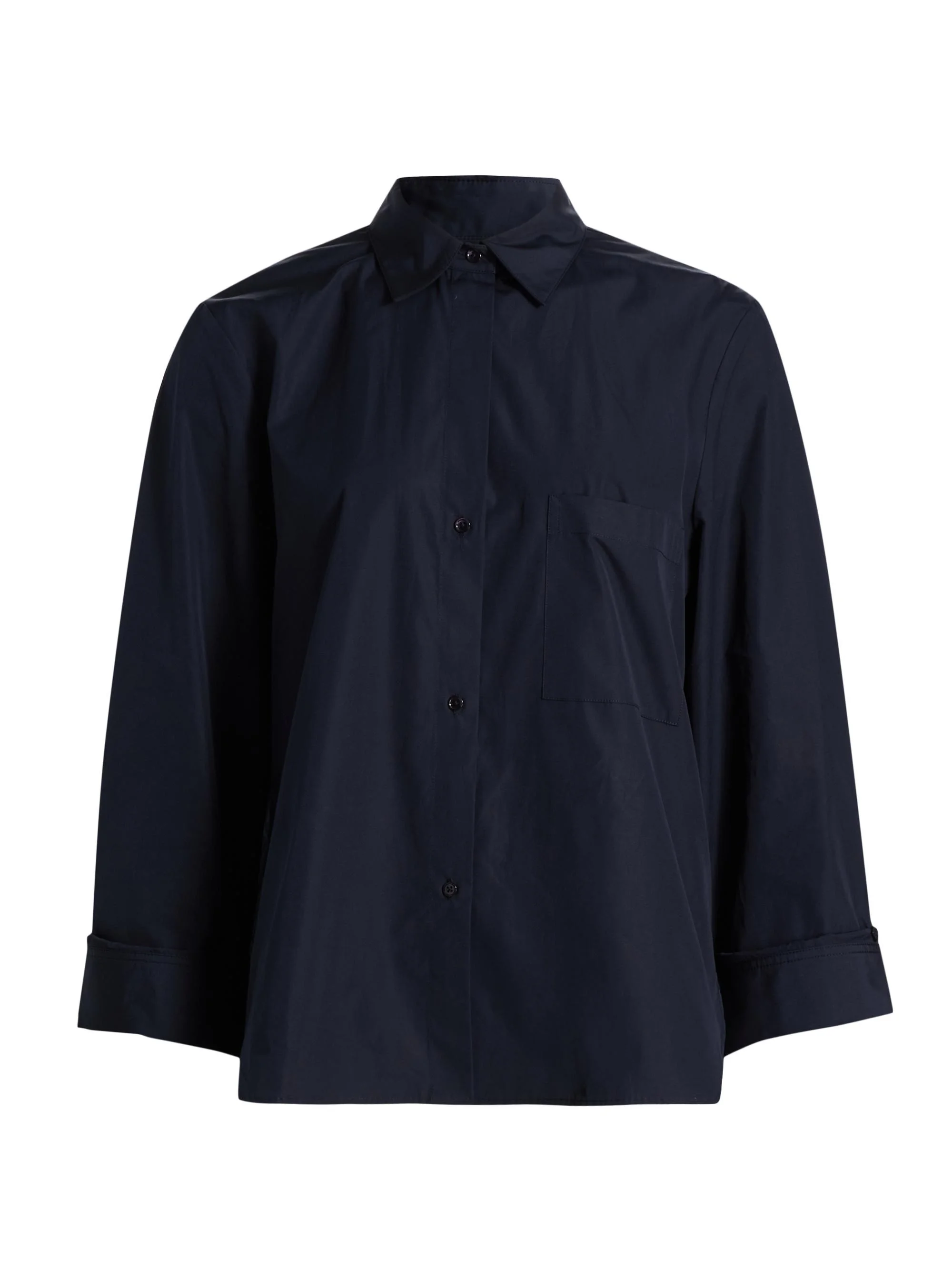 Women's Next Morning Cotton Shirt - Midnight - 1