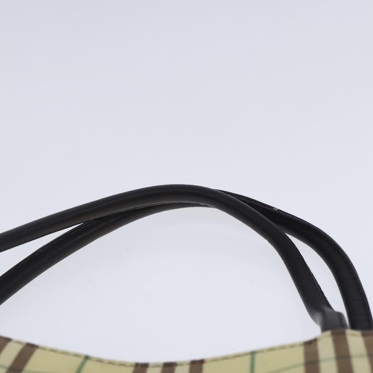 Burberry Nova Check Hand Bag Canvas Yellow Silver - 8