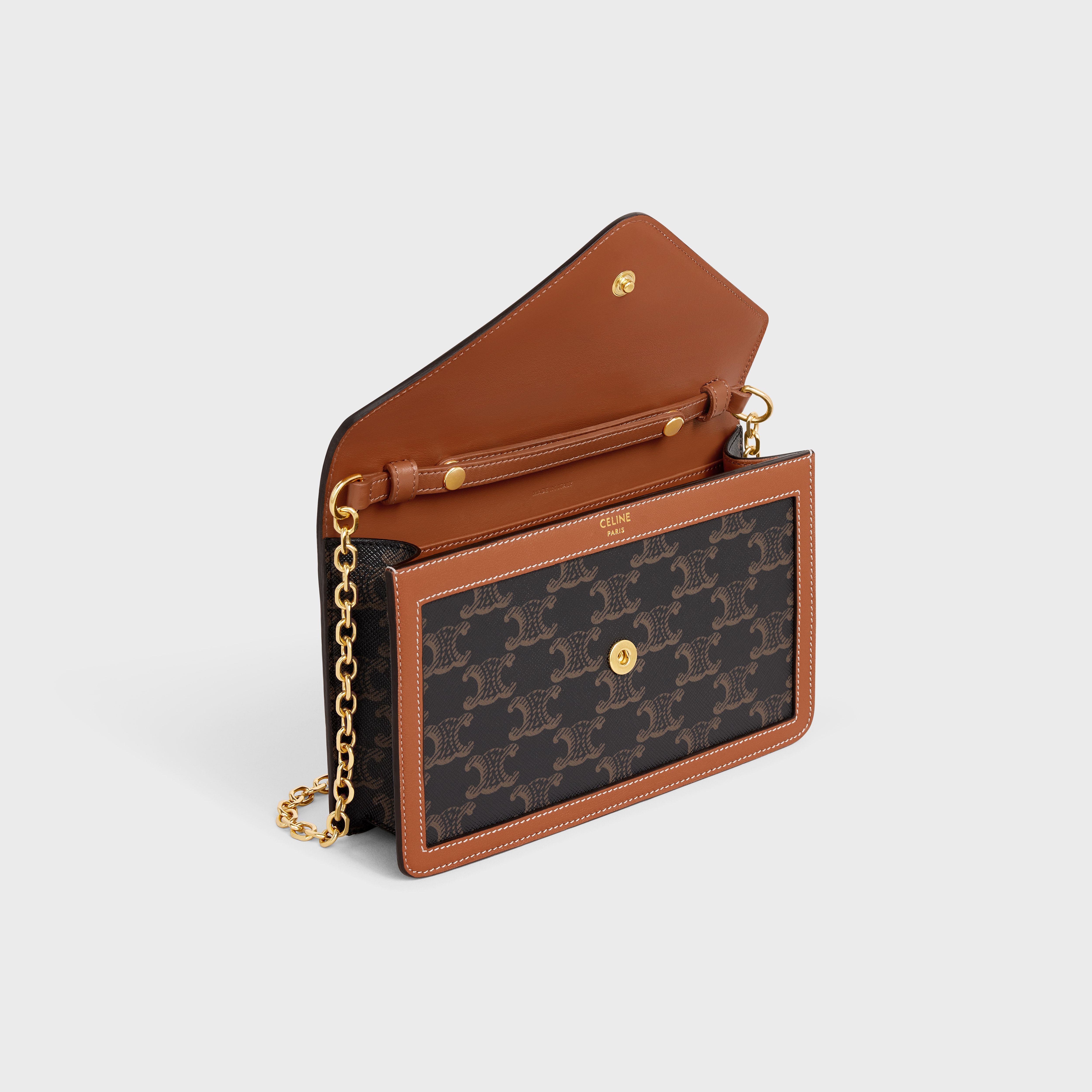 WALLET ON CHAIN in triomphe canvas and lambskin - 4