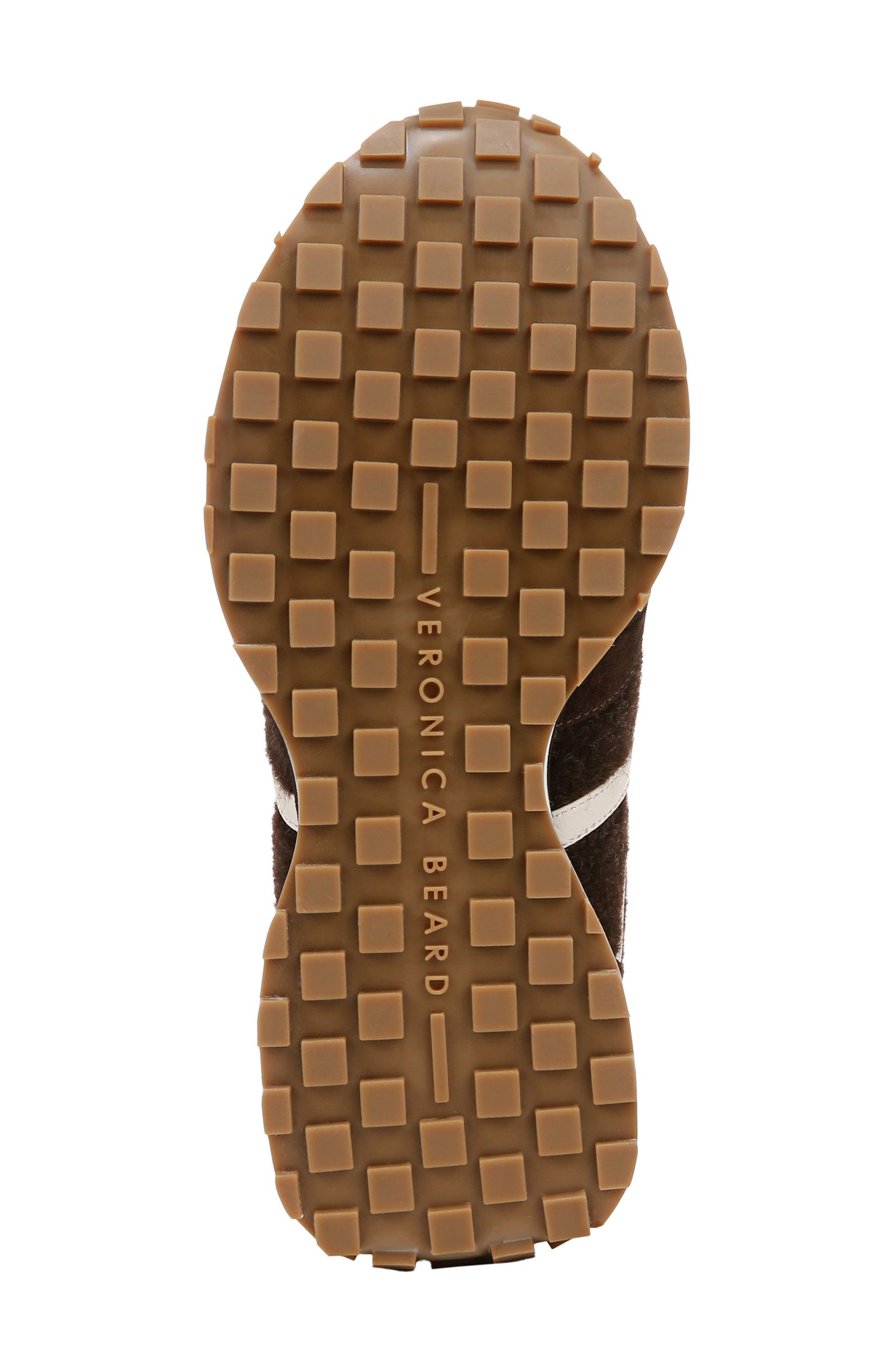 Veronica Beard Valentina Genuine Shearling Lined Sneaker in Espresso at Nordstrom - 6