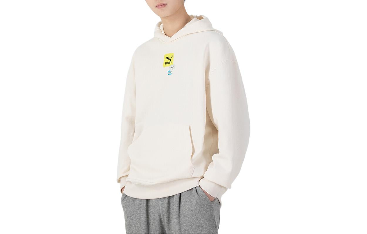 Puma Oversize Trend Graphic Logo Hoodie 'White' 536061-65 - 3