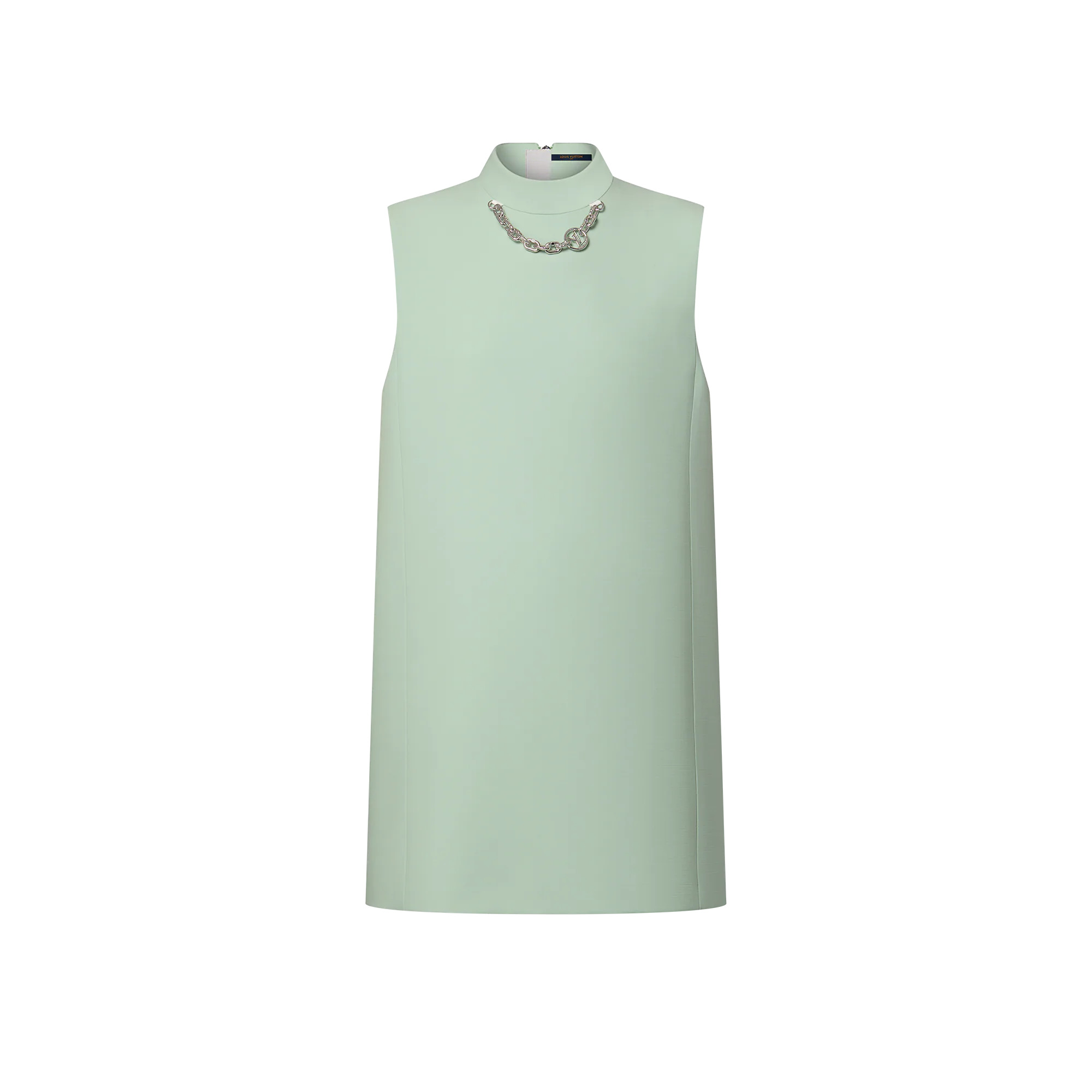 Mock-Neck Straight Dress - 1