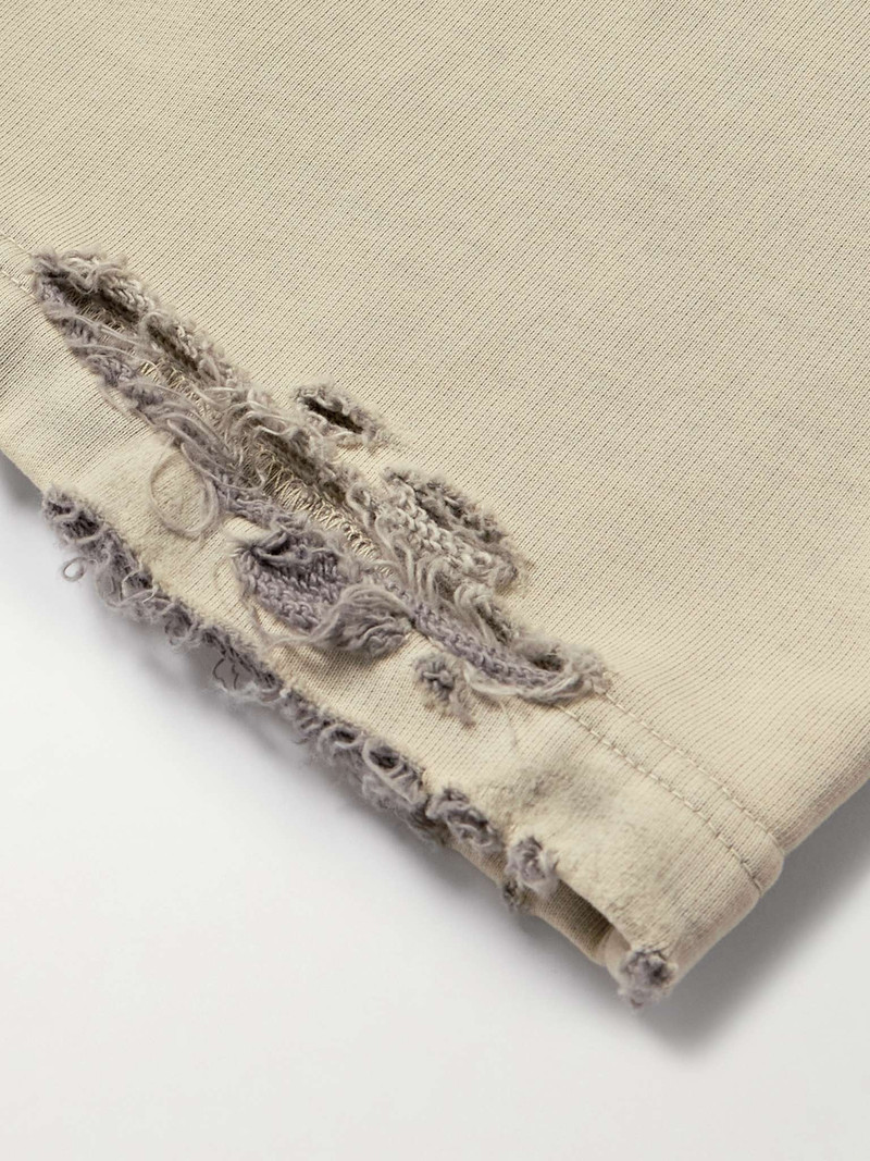 Wide-Leg Distressed Printed Cotton-Jersey Sweatpants 3