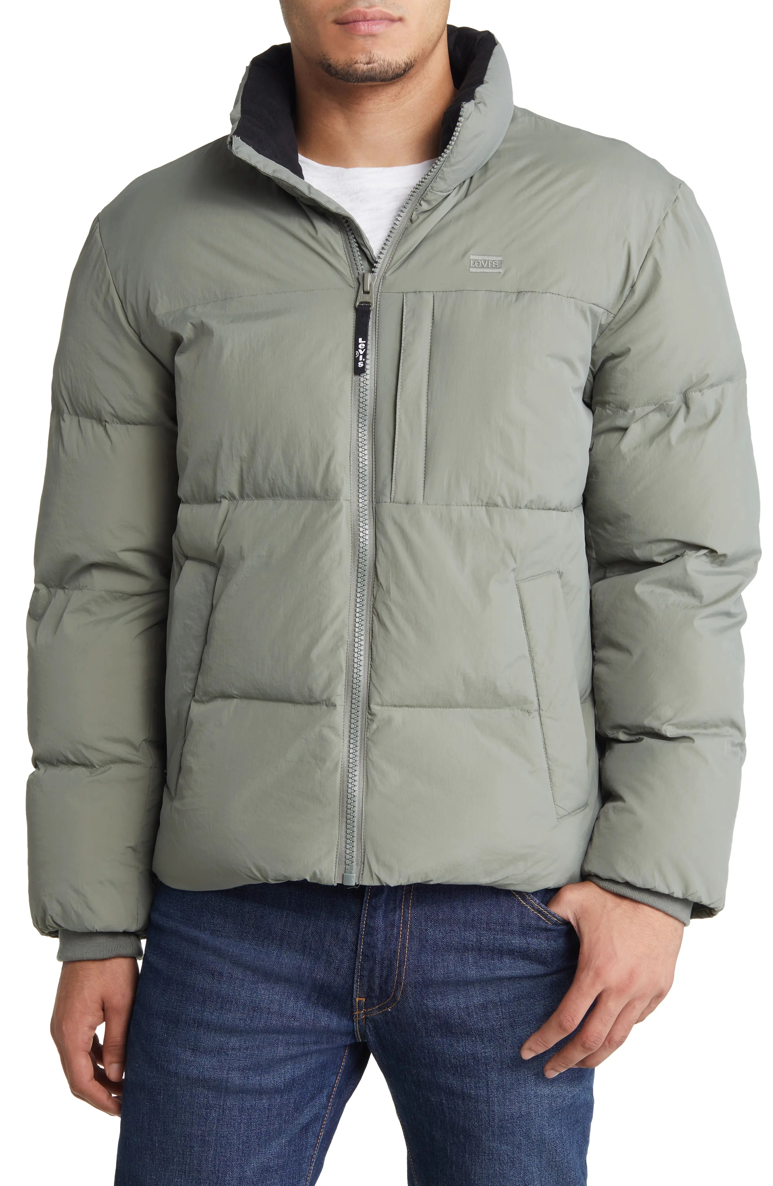 Stand Collar Puffer Jacket - 4