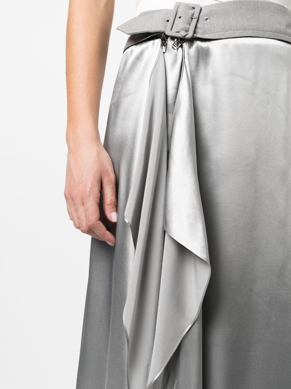 satin-finish midi skirt - 5