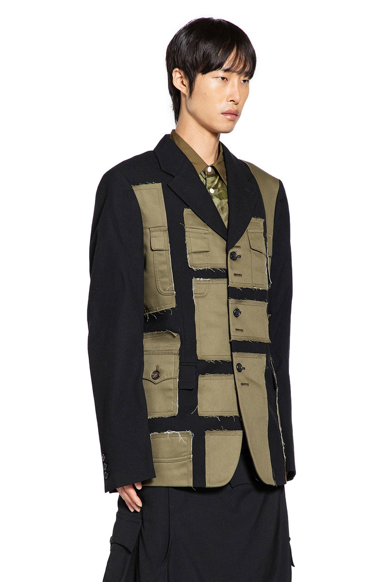 Comme des Garçons Homme Plus Paneled Blazer In Cotton Twill outlook