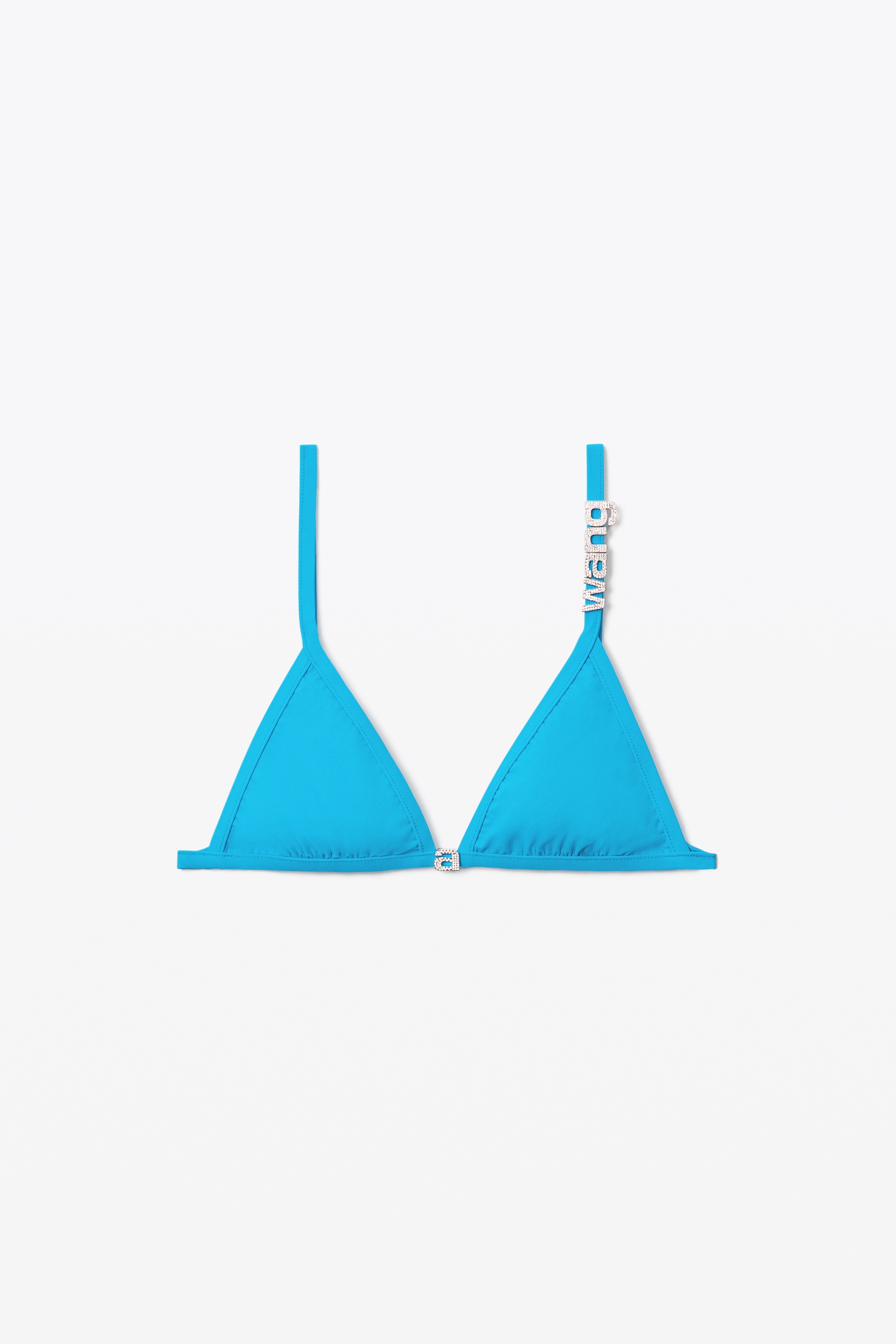 Alexander Wang DIAMANTE LOGO BIKINI TOP IN JERSEY | REVERSIBLE