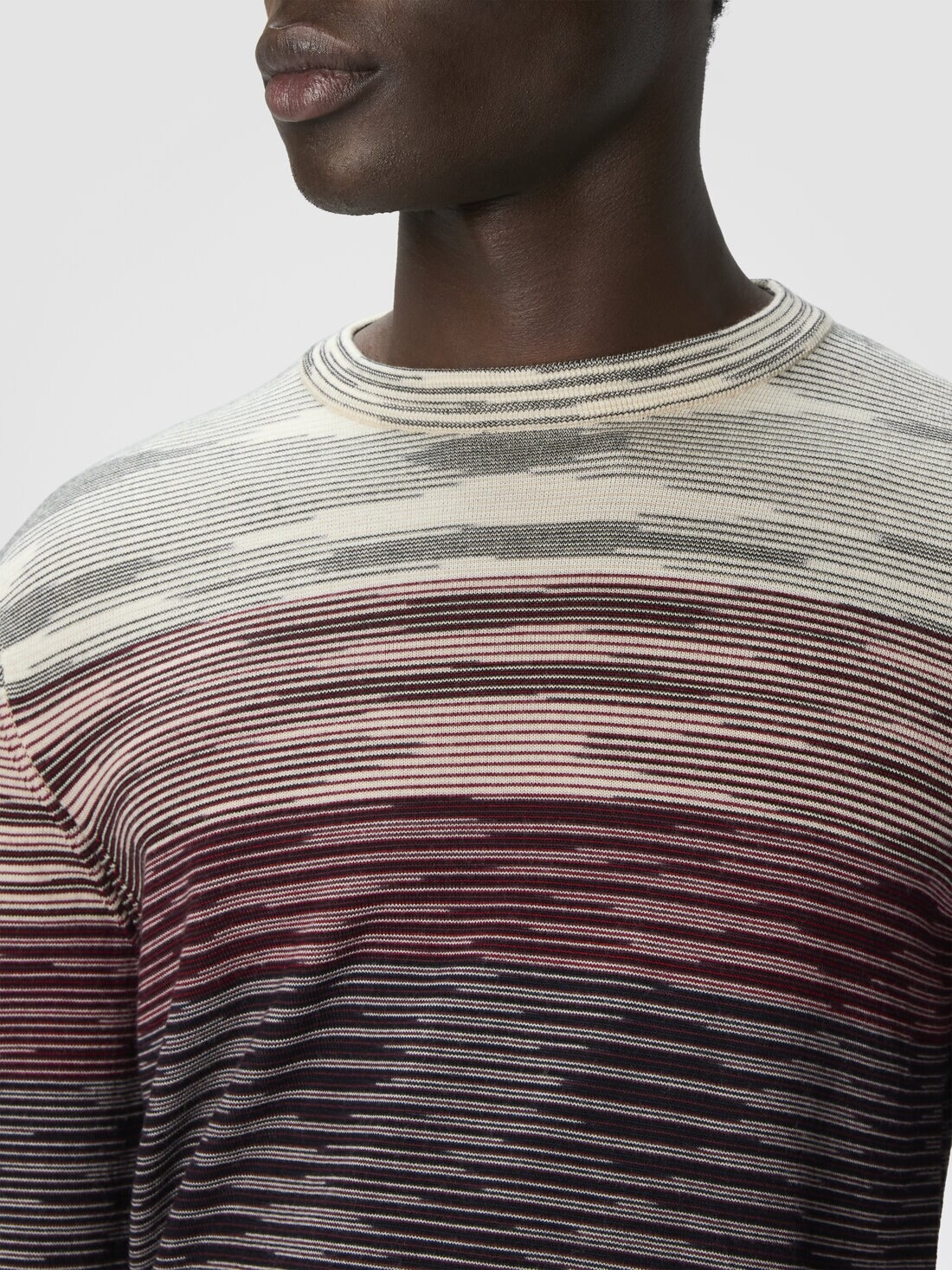 Crew Neck Sweater in Pure Flame Wool - 5