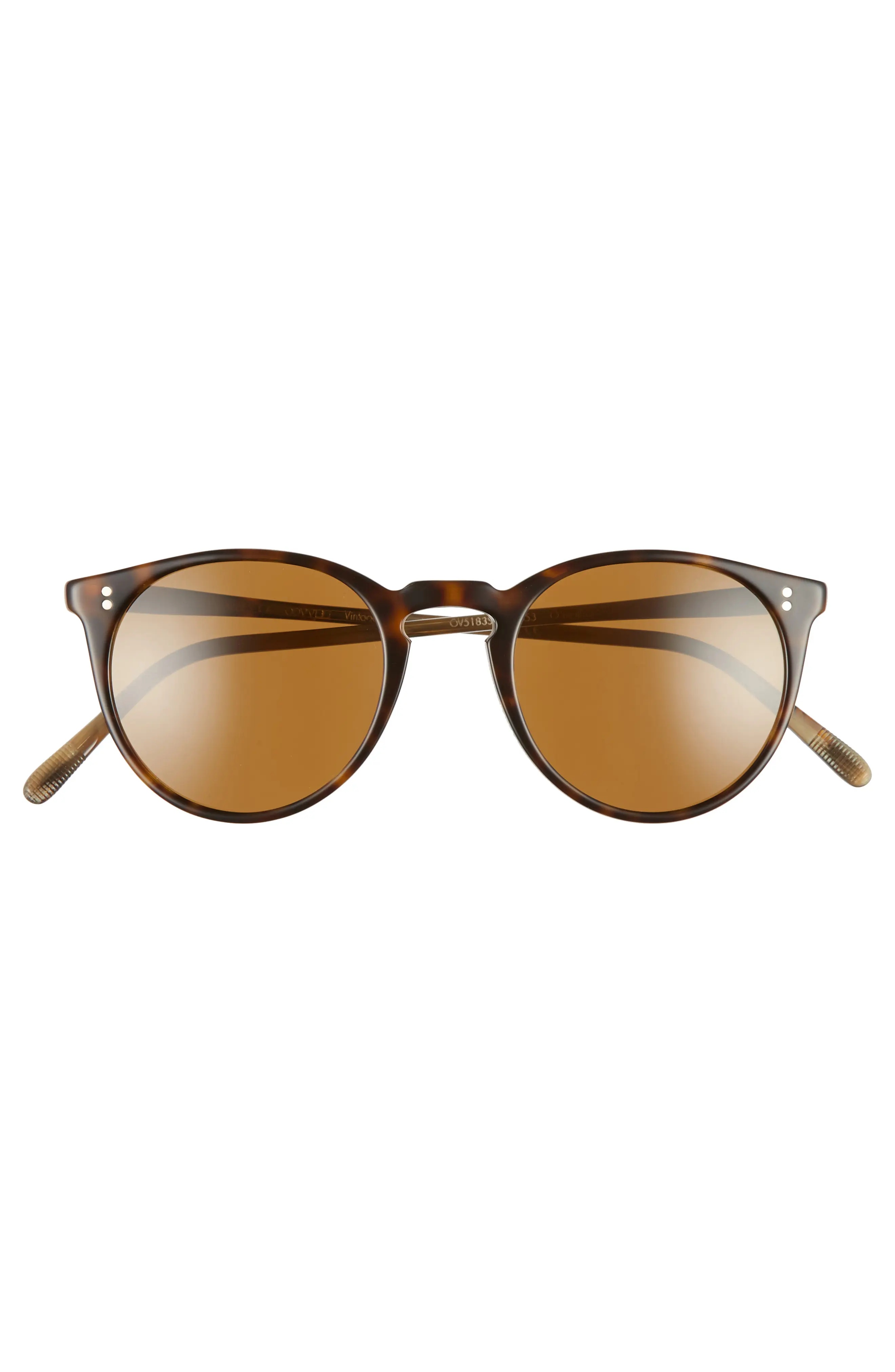 O'Malley 48mm Round Sunglasses in Horn/Brown - 3