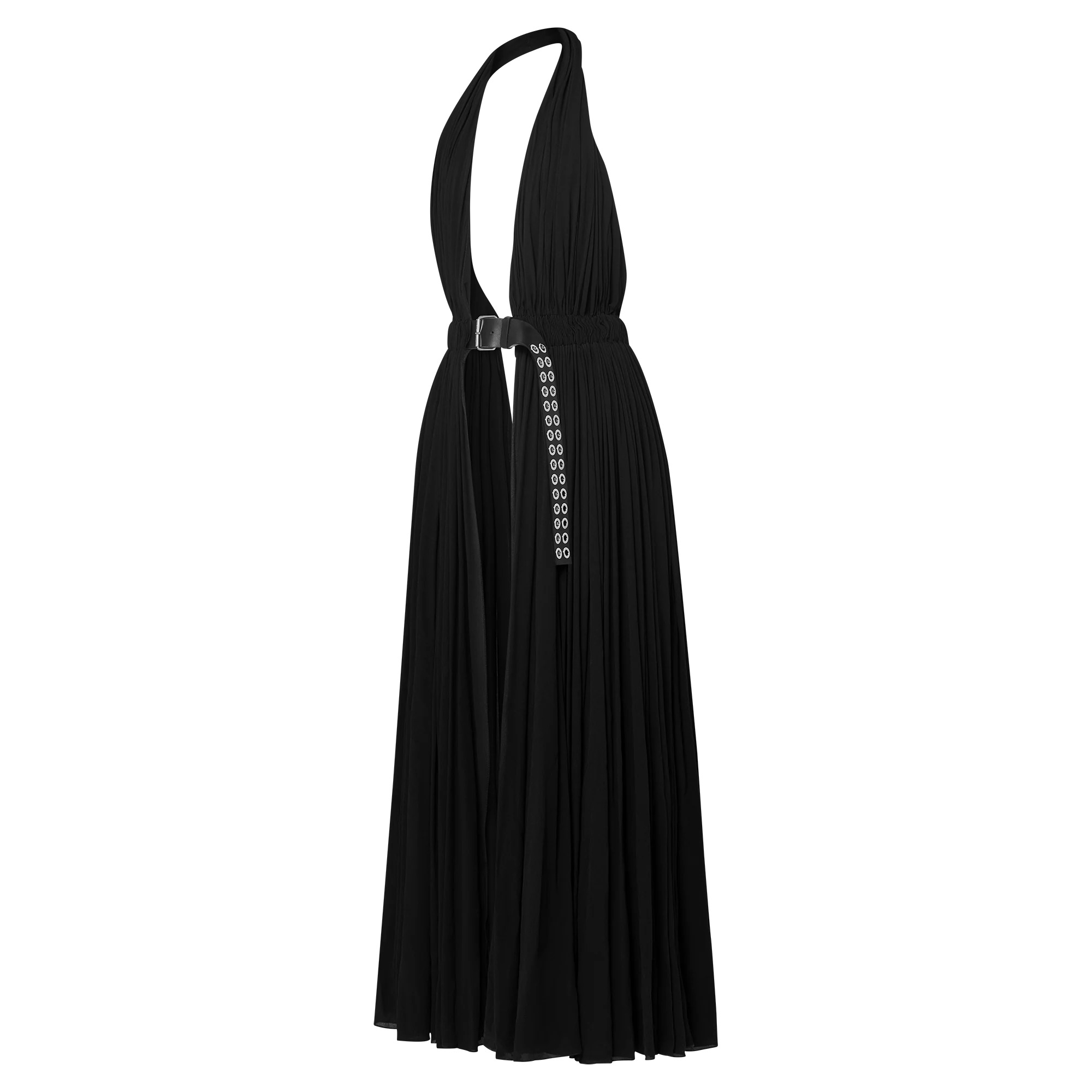 Belted Open Halter Dress - 2