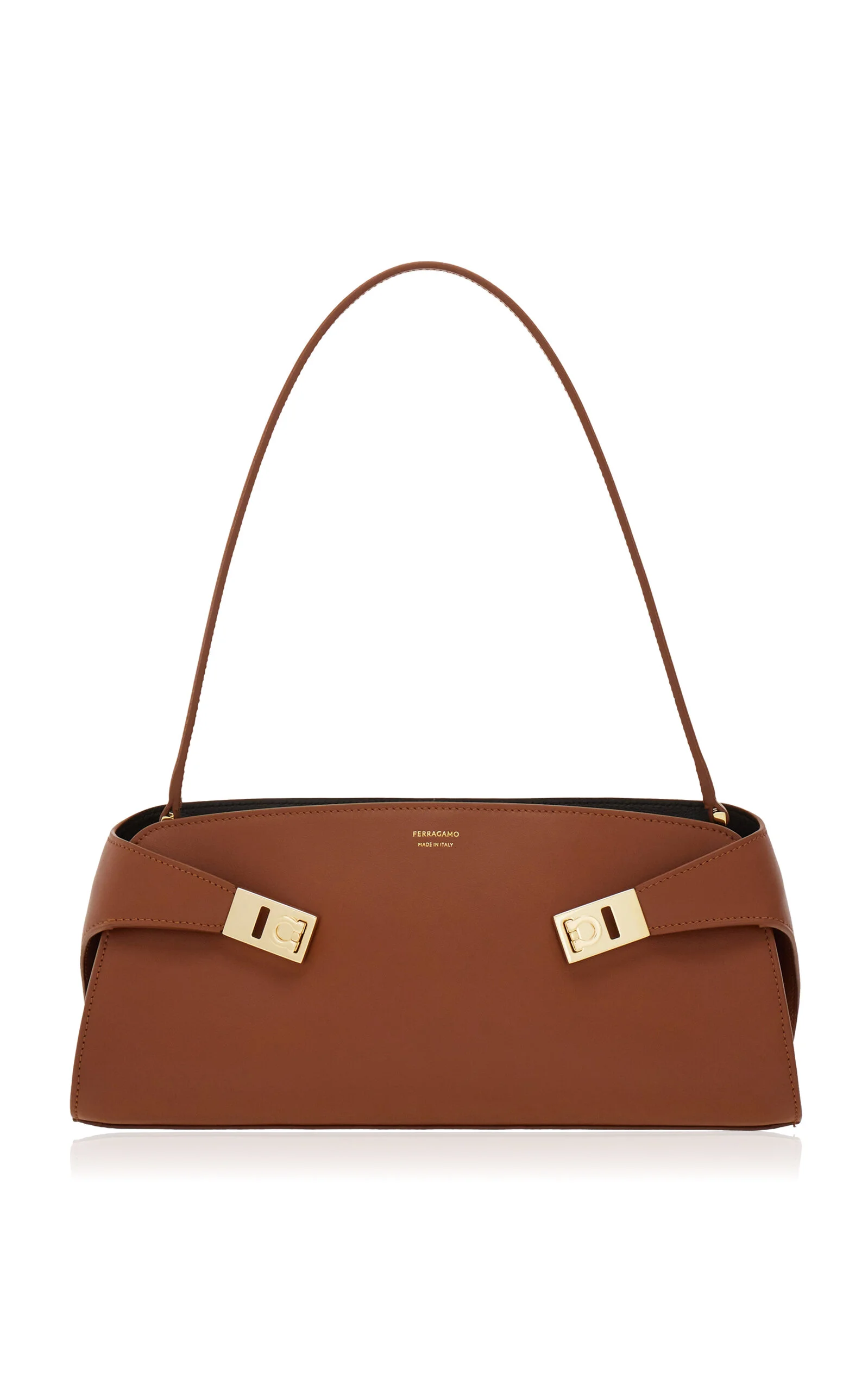 Hug East/West Leather Shoulder Bag - 1