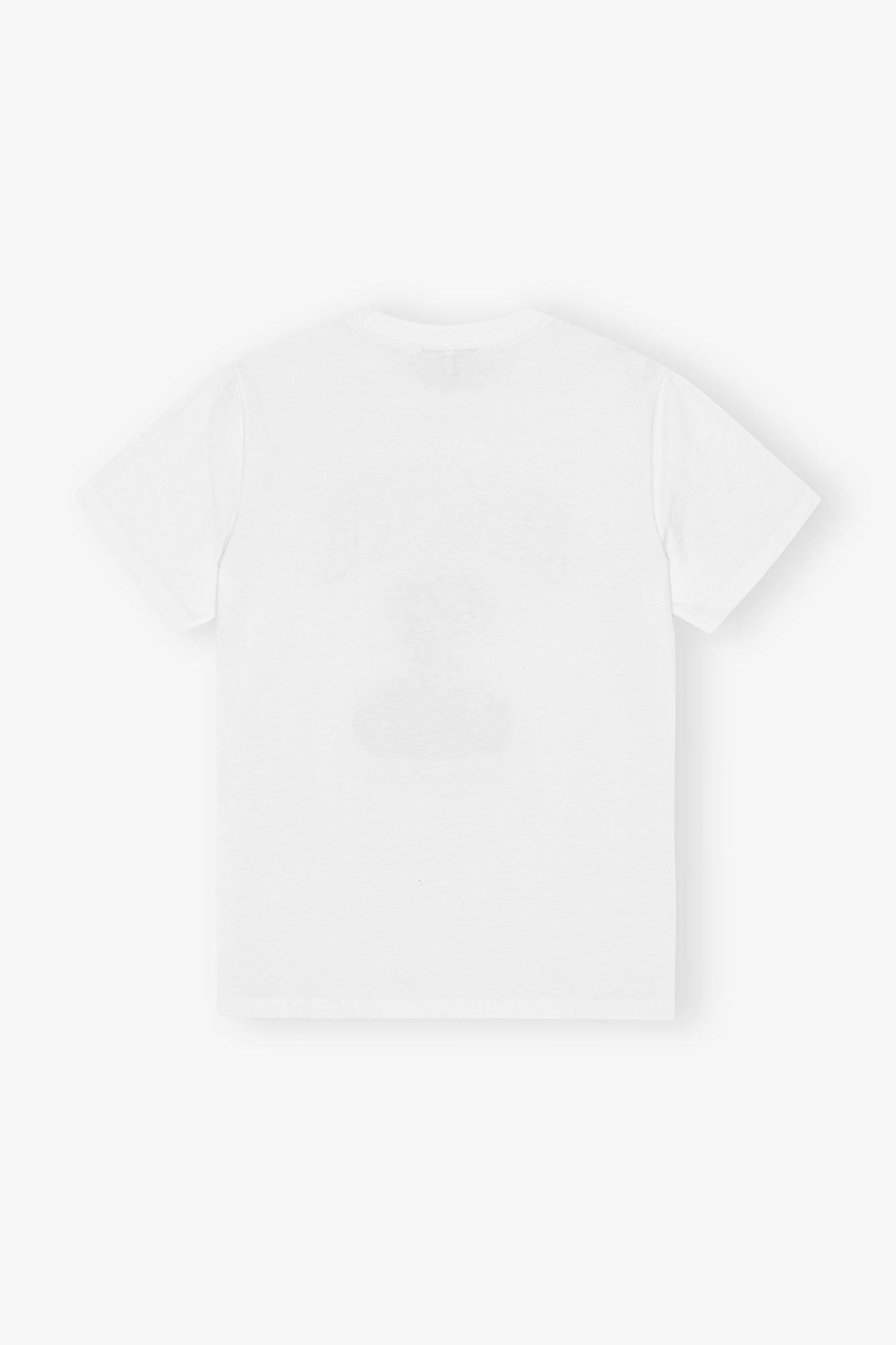 WHITE BASIC JERSEY SNAKE RELAXED T-SHIRT - 6