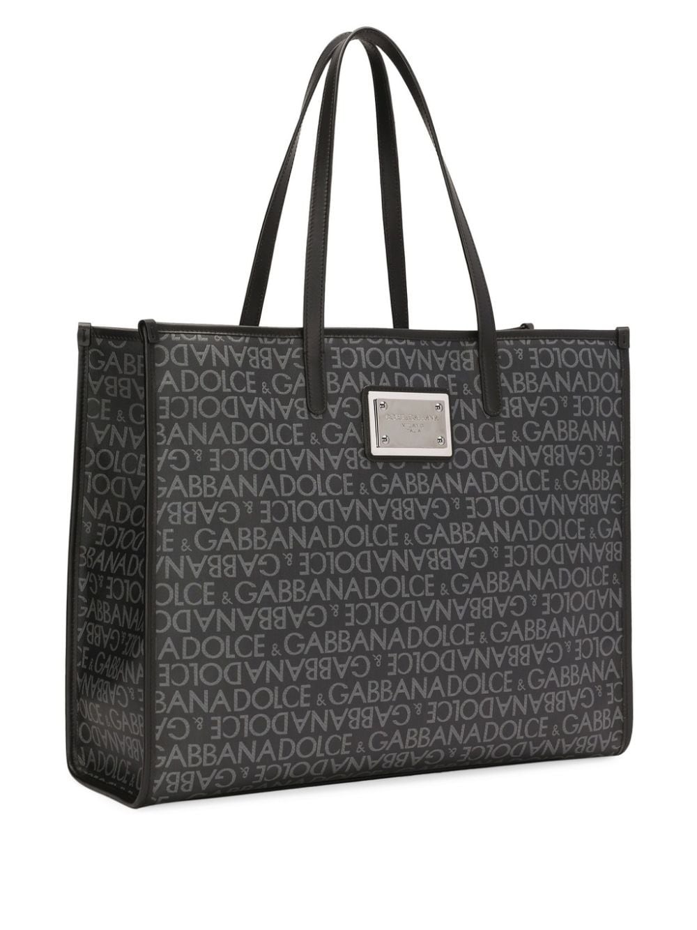 logo-plaque tote bag - 4