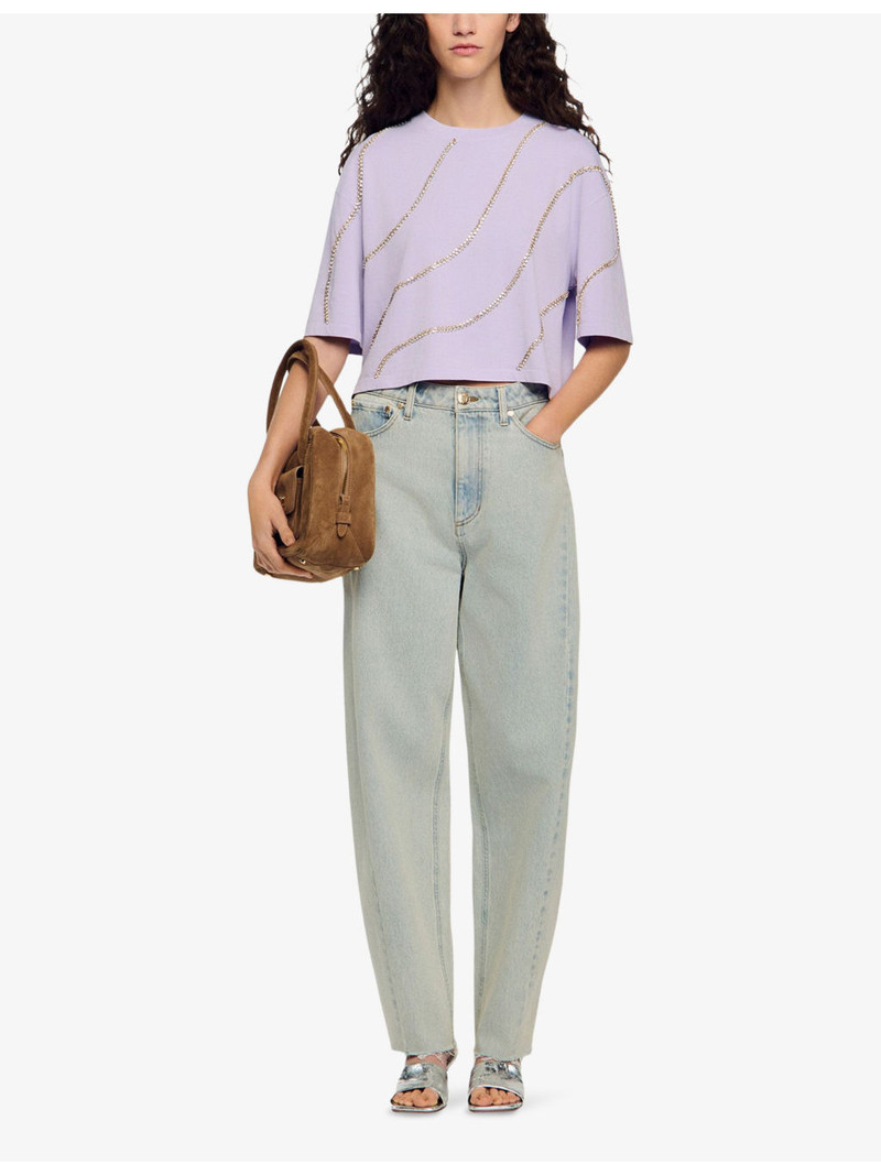 Sandro Barrel High-Rise Wide-Fit Denim Jeans outlook