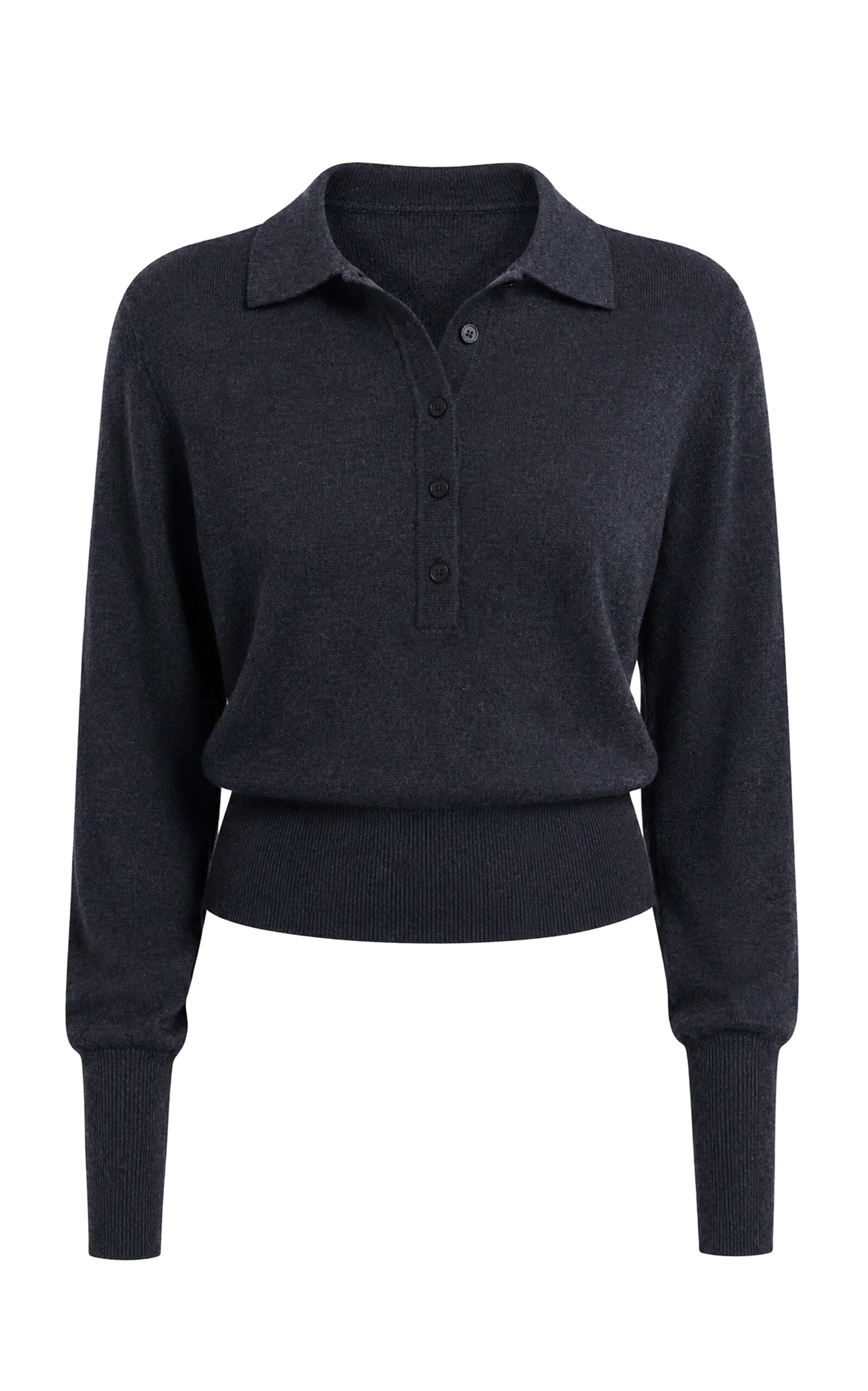 November Merino Wool Knit Polo - 1