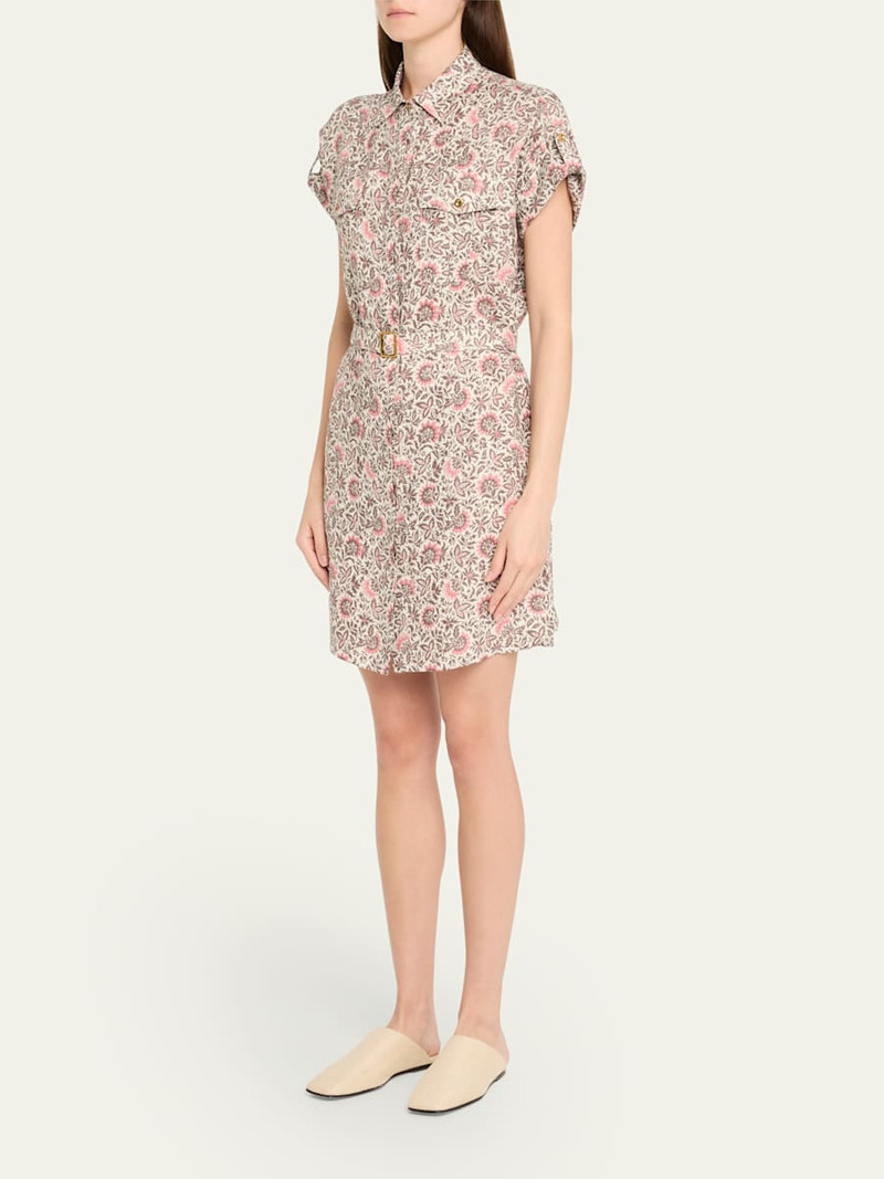 Loro Piana Idris Riserva San Nicolo Twill Belted Mini Shirtdress outlook