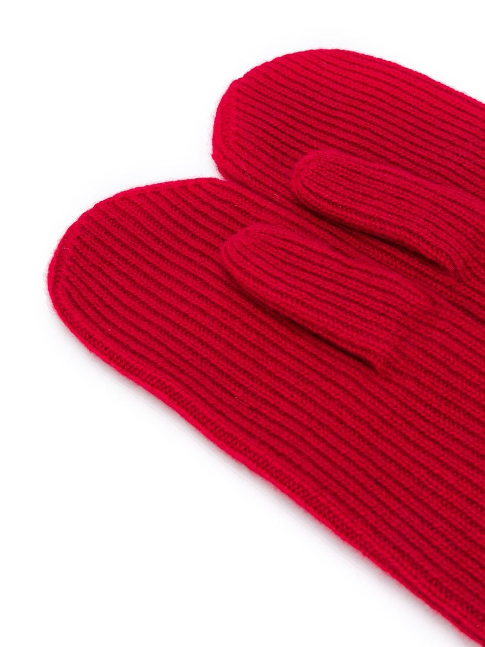 ribbed knitted mitts - 2