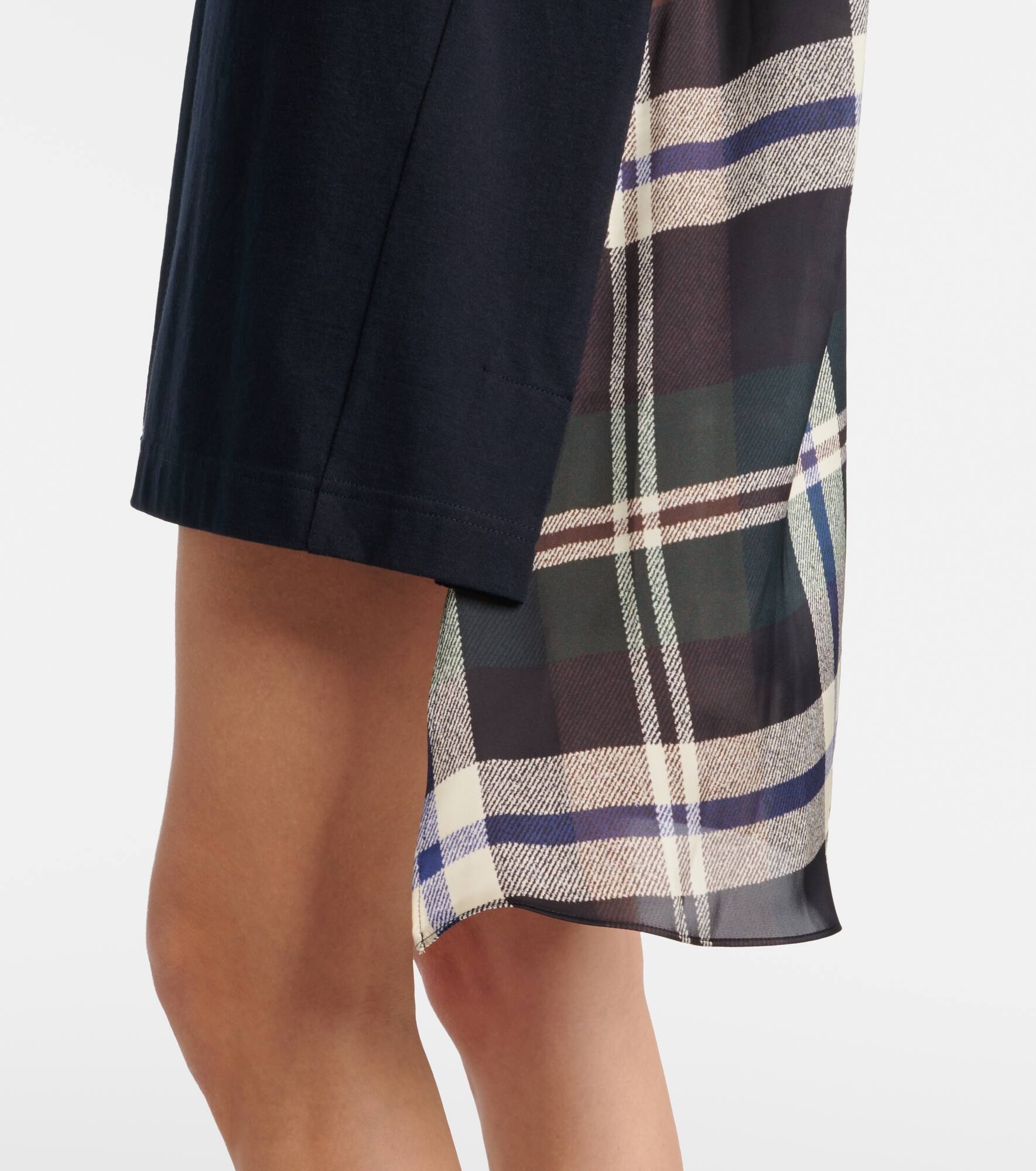 Paneled cotton jersey T-shirt dress - 6
