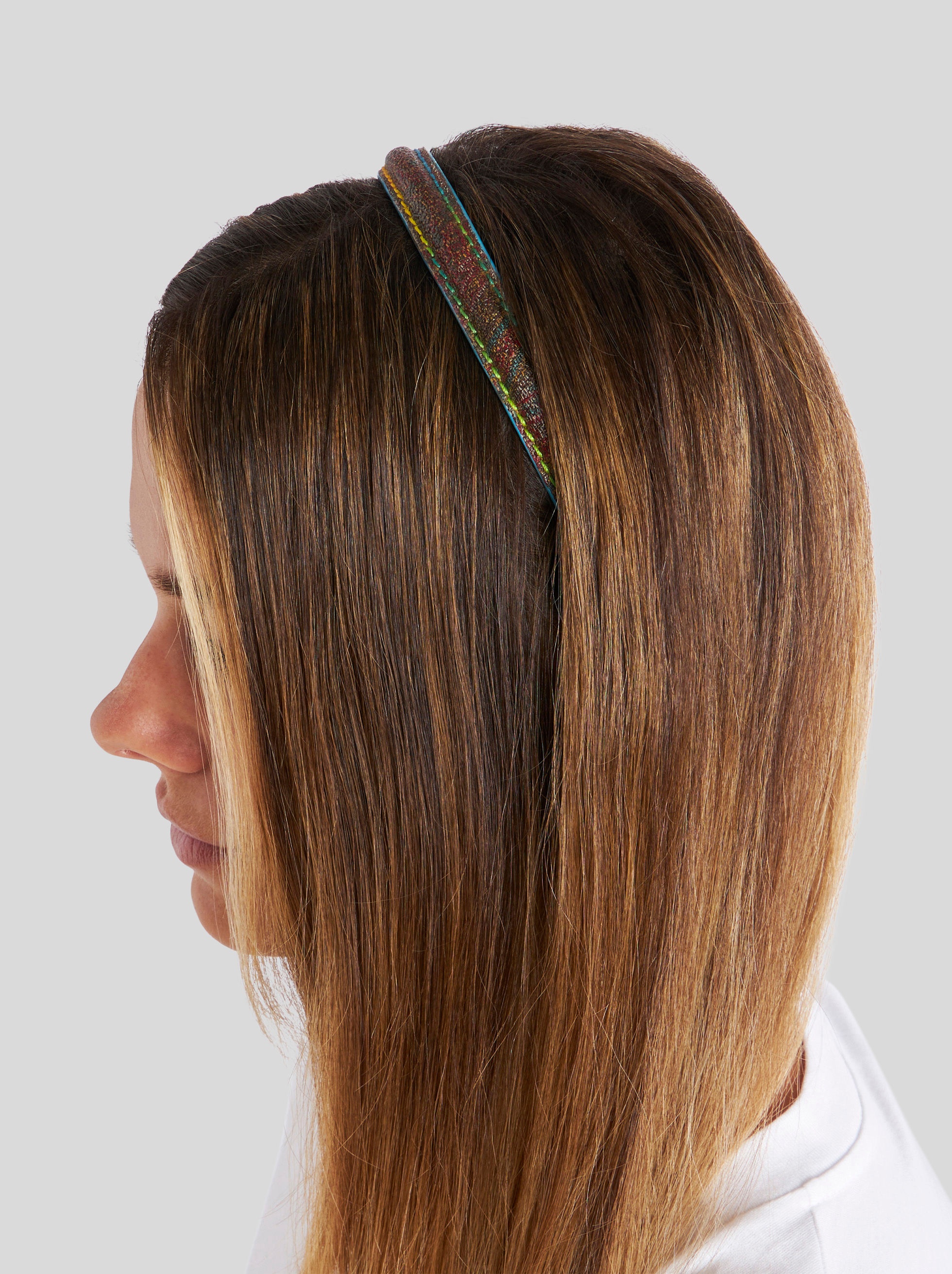 PAISLEY HAIR BAND WITH MULTI-COLOURED DETAILS - 2