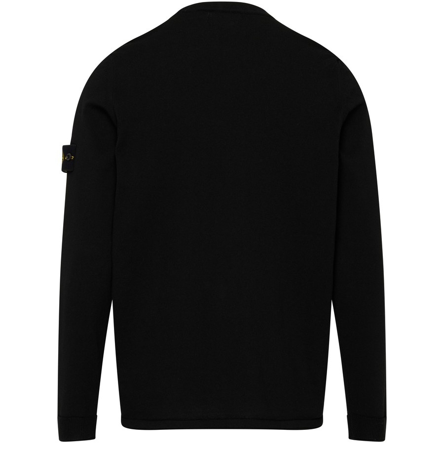 V neck sweater with logo patch - 3