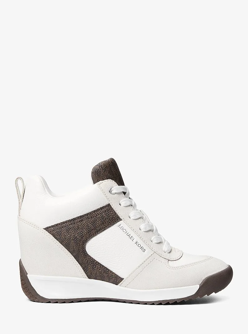 Nikko S2 Suede and Leather Wedge Trainer - 1
