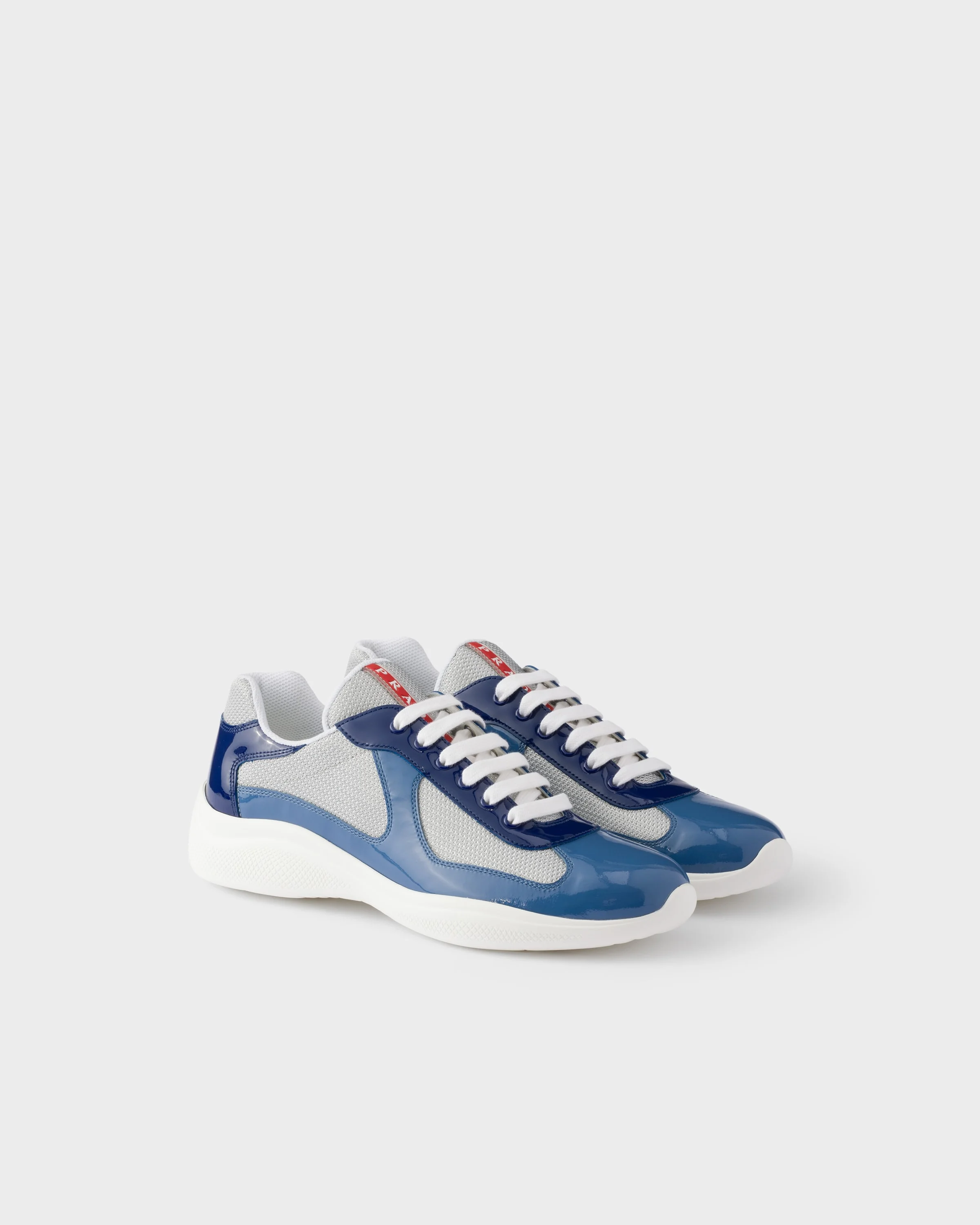 Patent leather and technical fabric Prada America's Cup sneakers - 1
