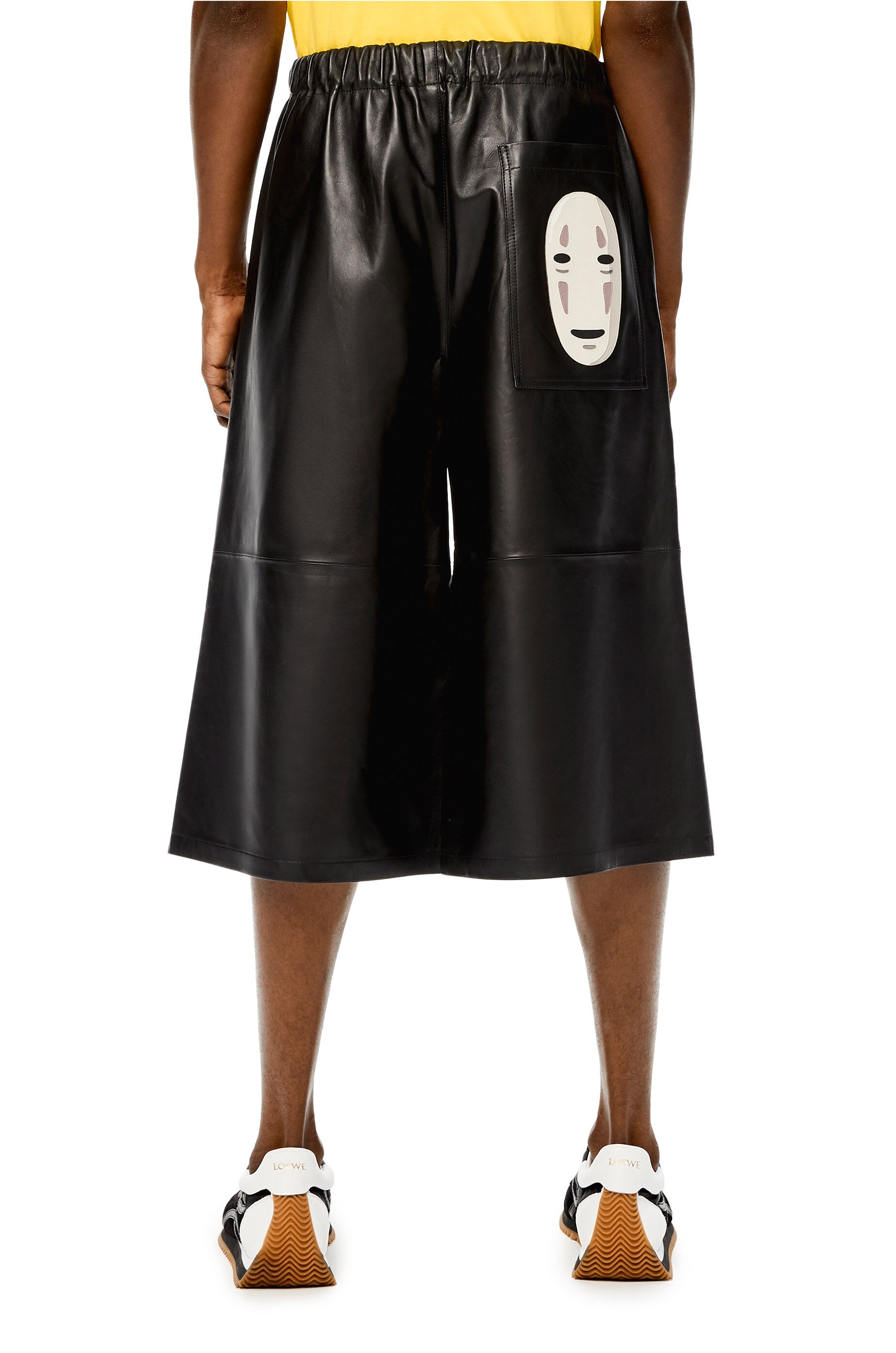 Kaonashi elasticated bermudas in nappa - 4