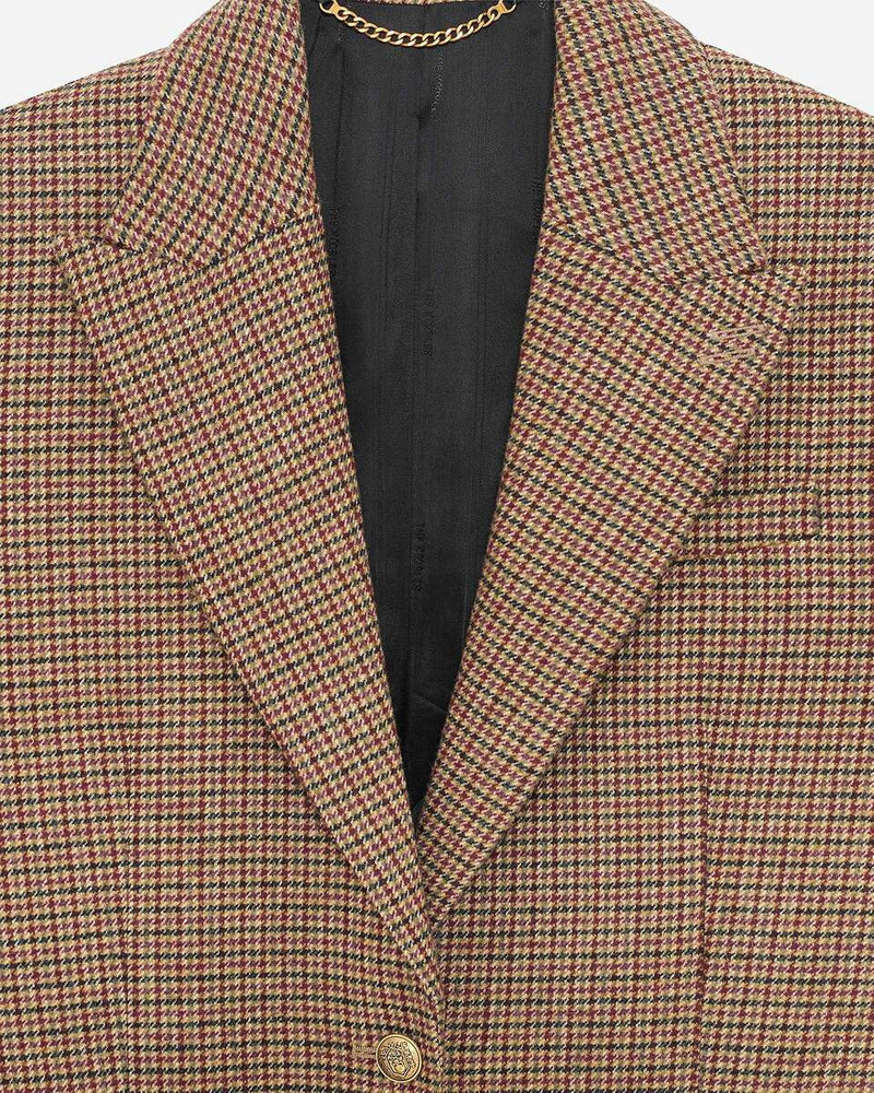 CAMEL HOUNDSTOOTH TAILORED JACKET 6