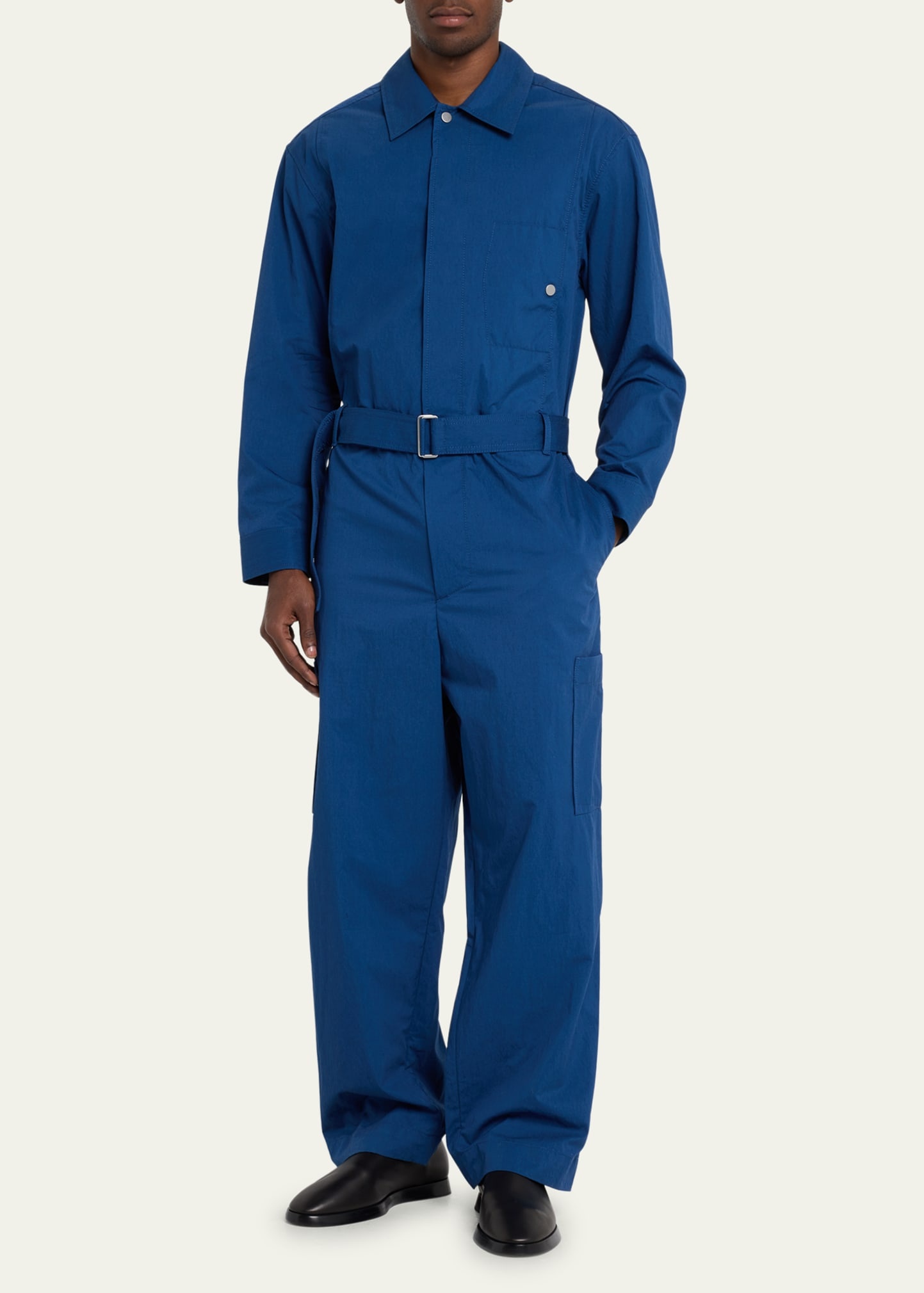 Men's Relaxed Belted Jumpsuit - 4