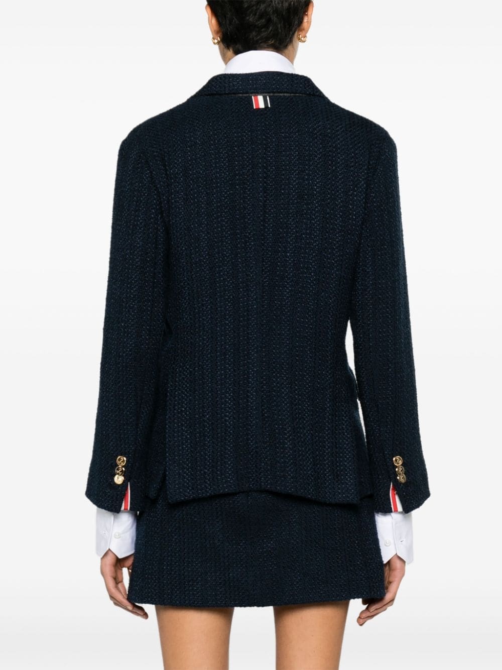 RWB-striped tweed blazer - 4