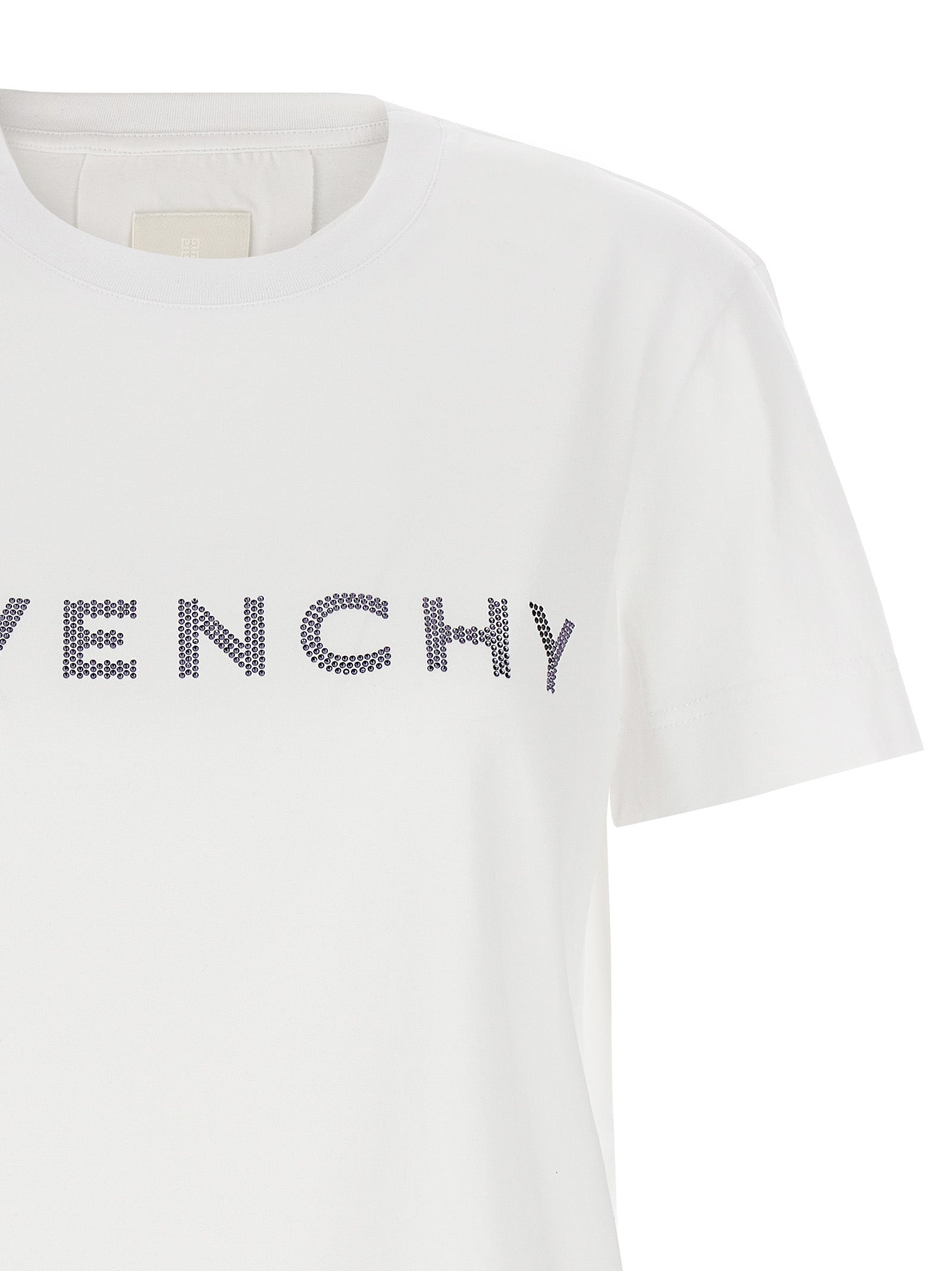 Givenchy Rhinestone Logo T Shirt - 3