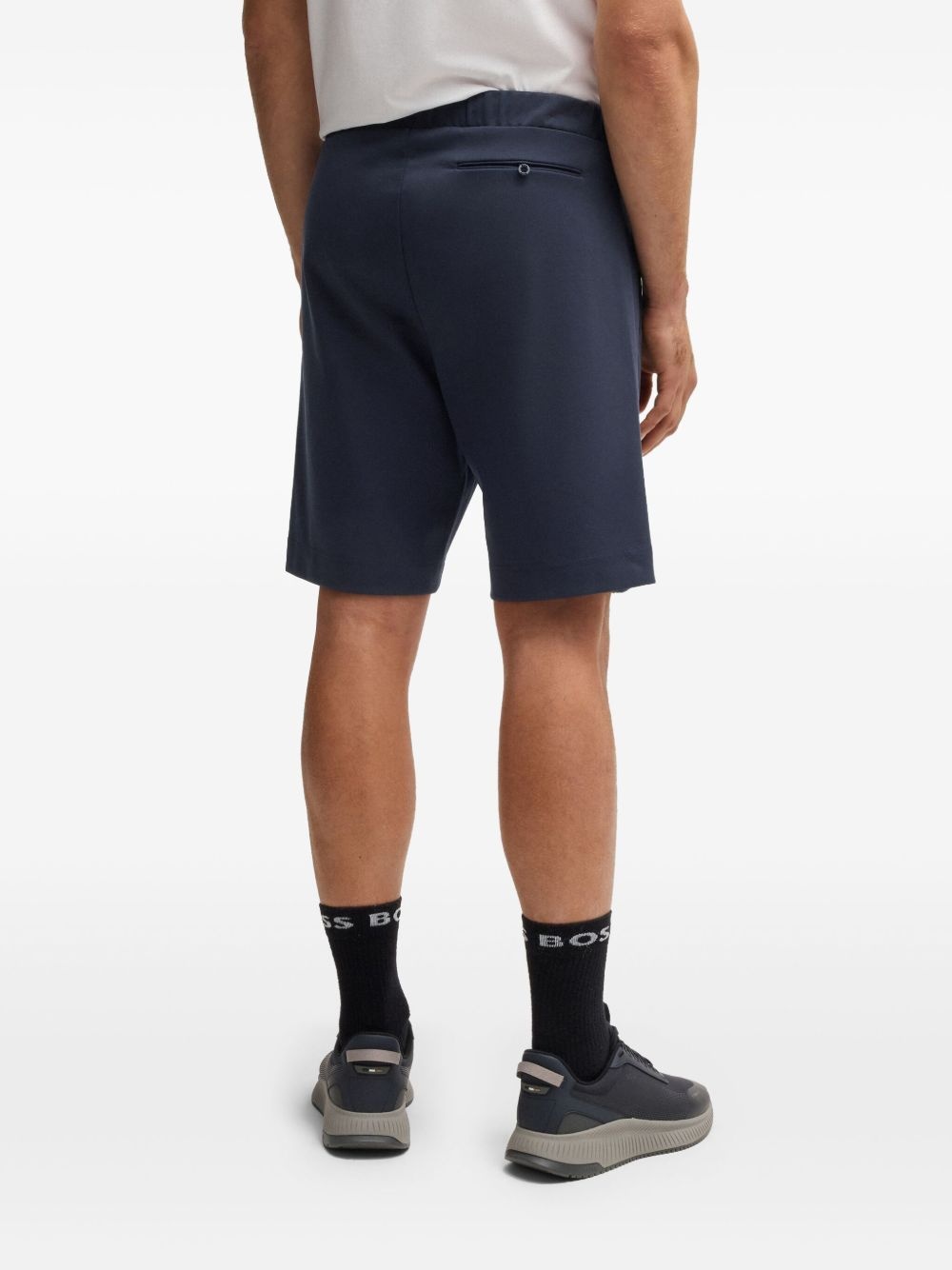 logo-appliqué track shorts - 4