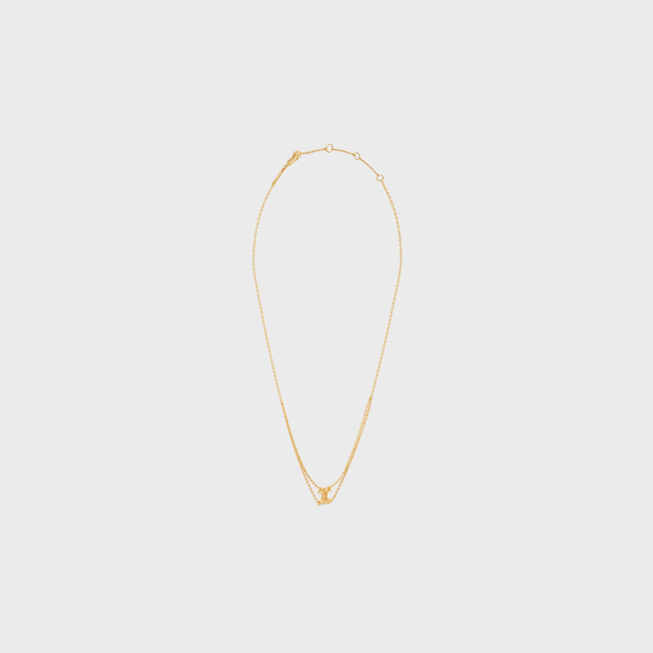 Triomphe Suspended Necklace in Brass with Gold Finish - 3