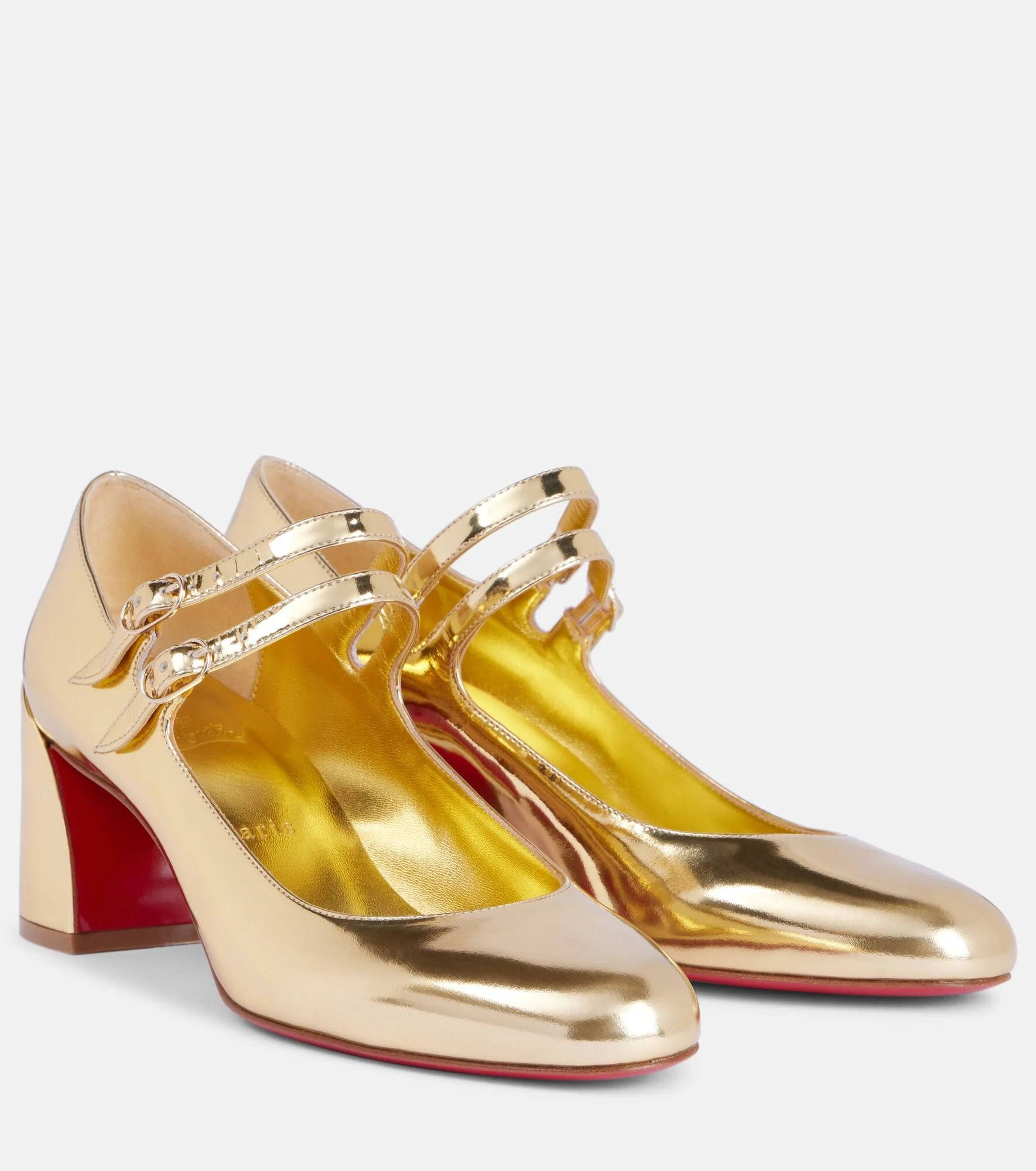 Miss Jane mirrored leather Mary Jane pumps - 1