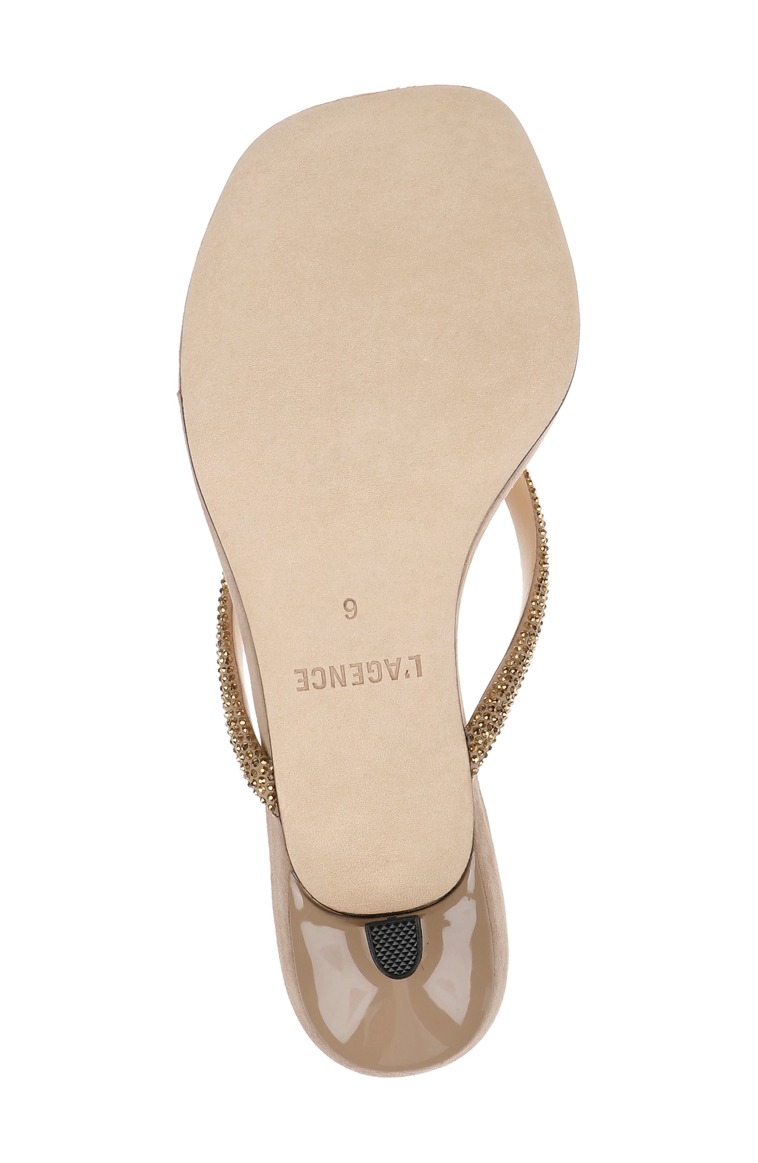 L'AGENCE Hortense Kitten Heel Sandal in Almond Nude at Nordstrom - 6