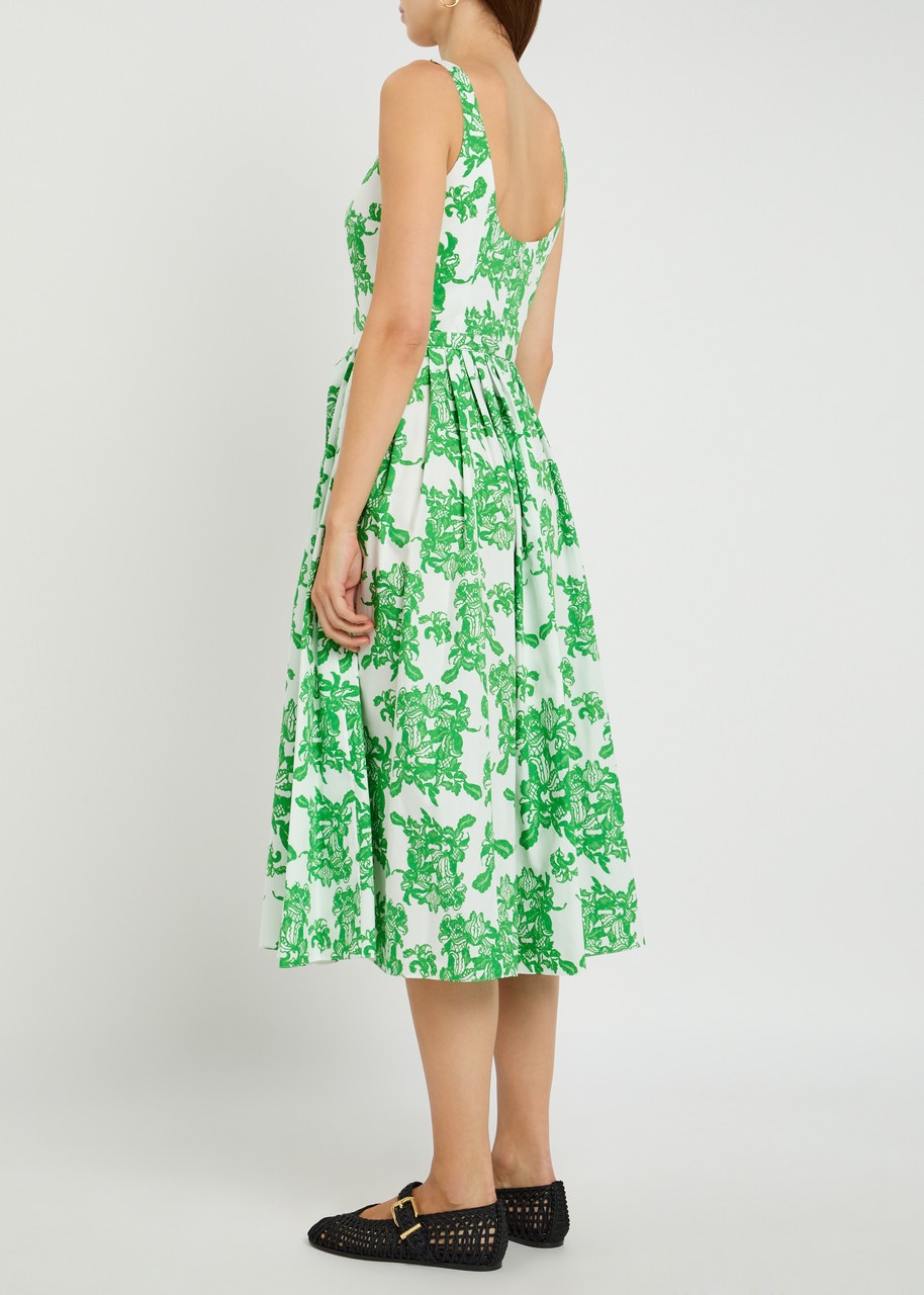 Emilia Wickstead Eglantine Printed Cotton-poplin Midi Dress - 3