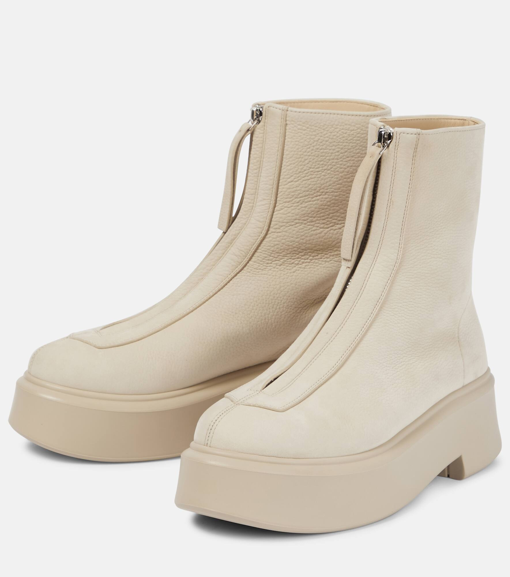 Zipped 1 leather ankle boots - 5