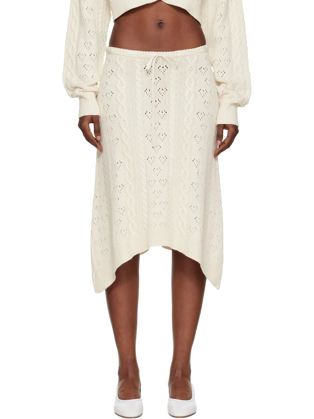 Off-White Noah Wool Cable Midi Skirt - 1