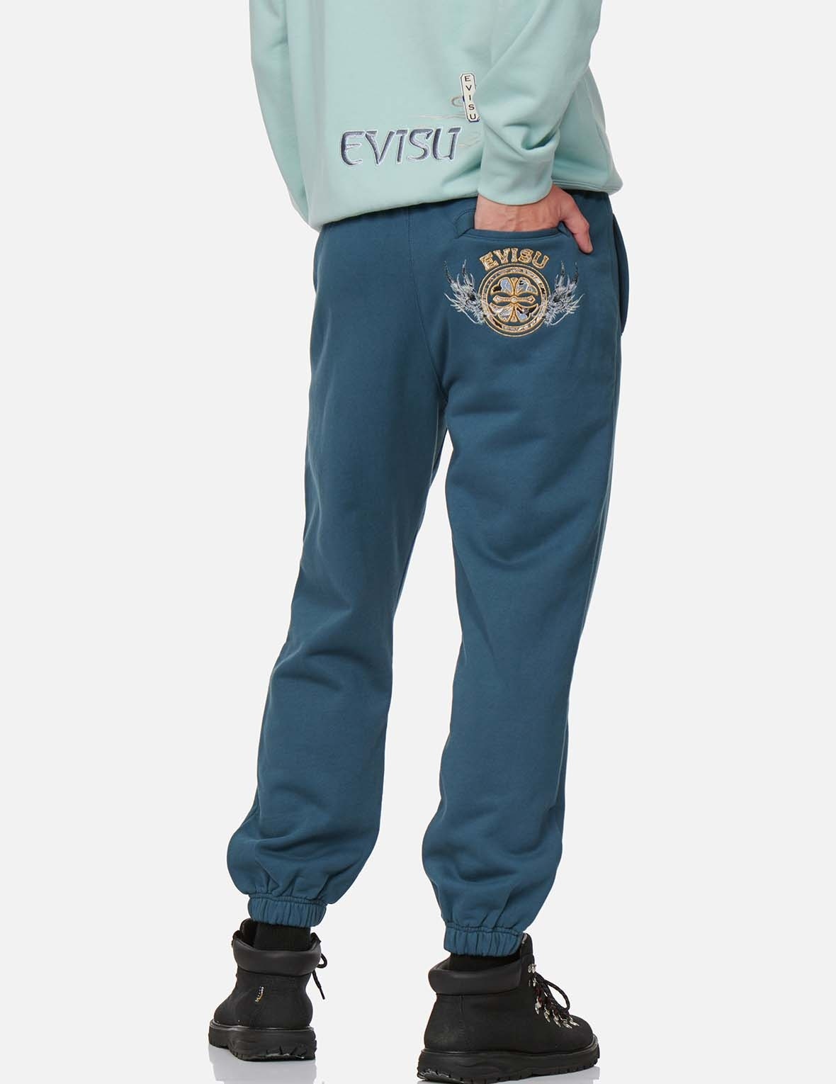 KAMON BROCADE APPLIQUÉ SWEATPANTS - 3