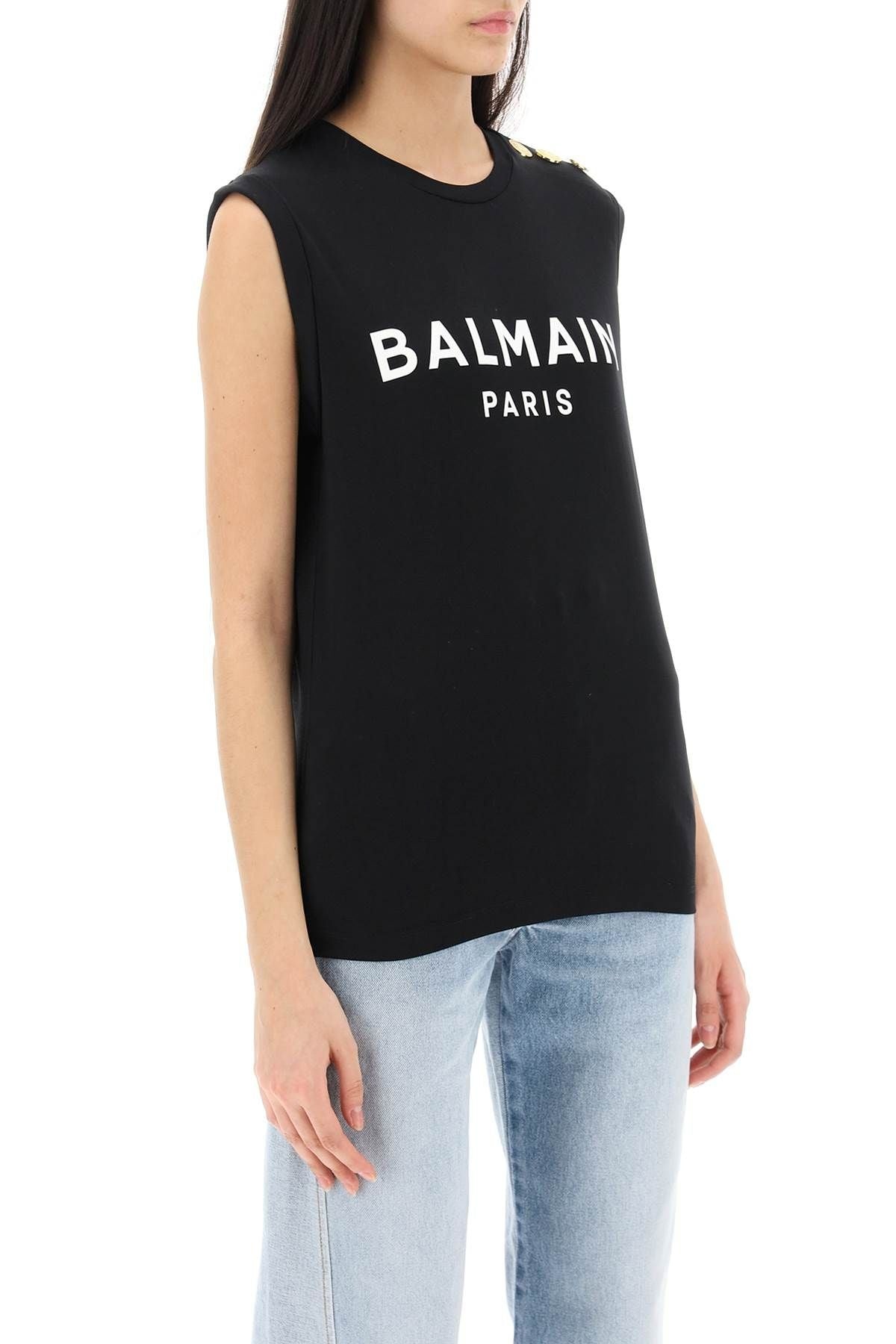 Balmain Logo Top With Embossed Buttons - 3